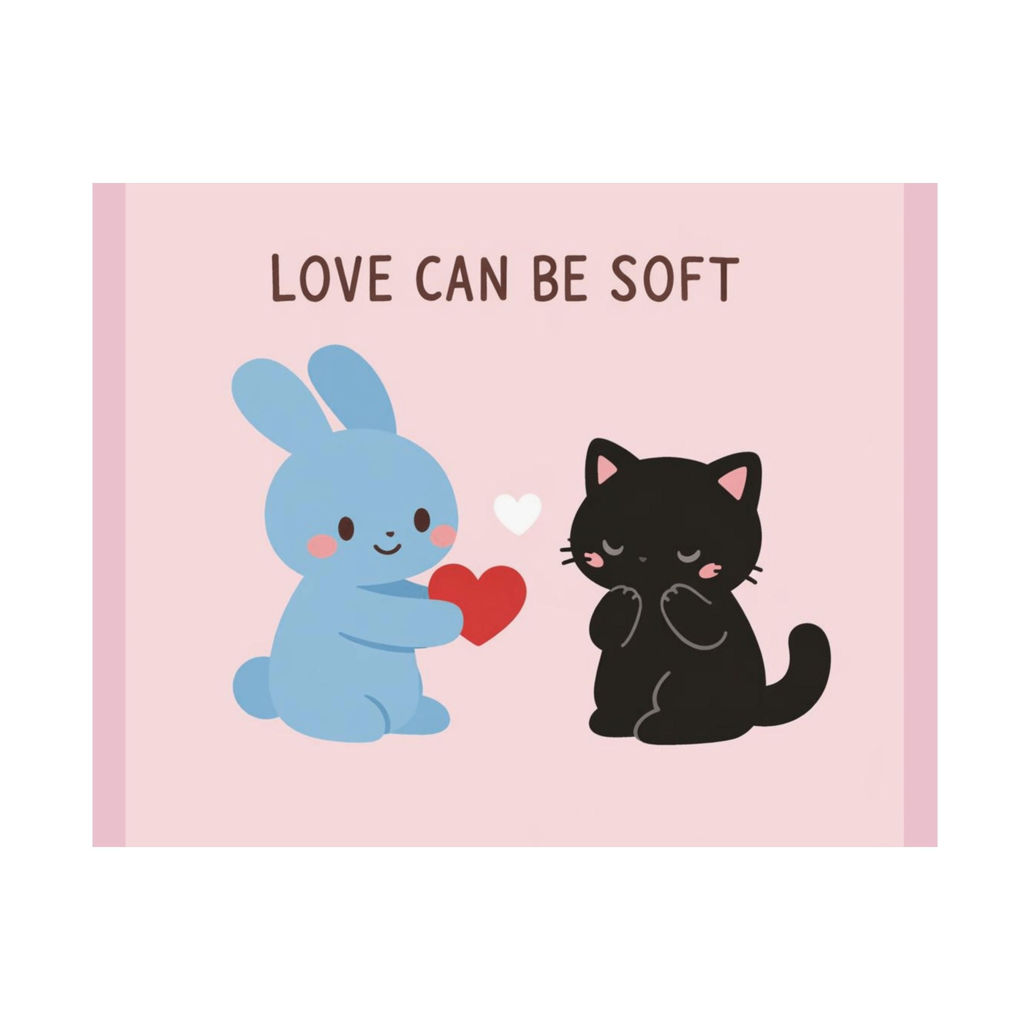 "LOVE CAN BE SOFT" Black Cat Poster | Trendy Gift for Her | Lifestyle | KayKay Classics