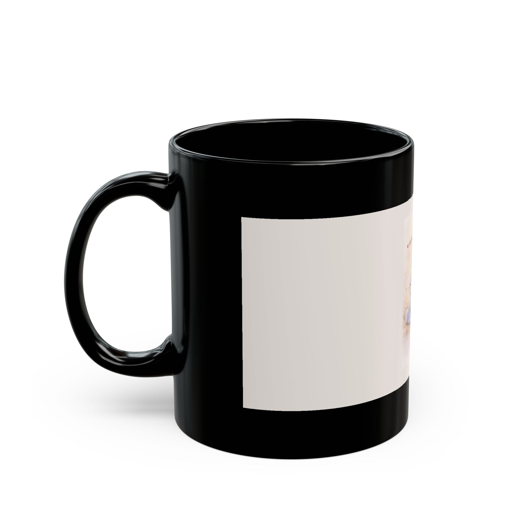 "YOU'RE NEVER TOO MUCH" Black Cat Black Mug | College Girl Gift | Fashion | KayKay Classics