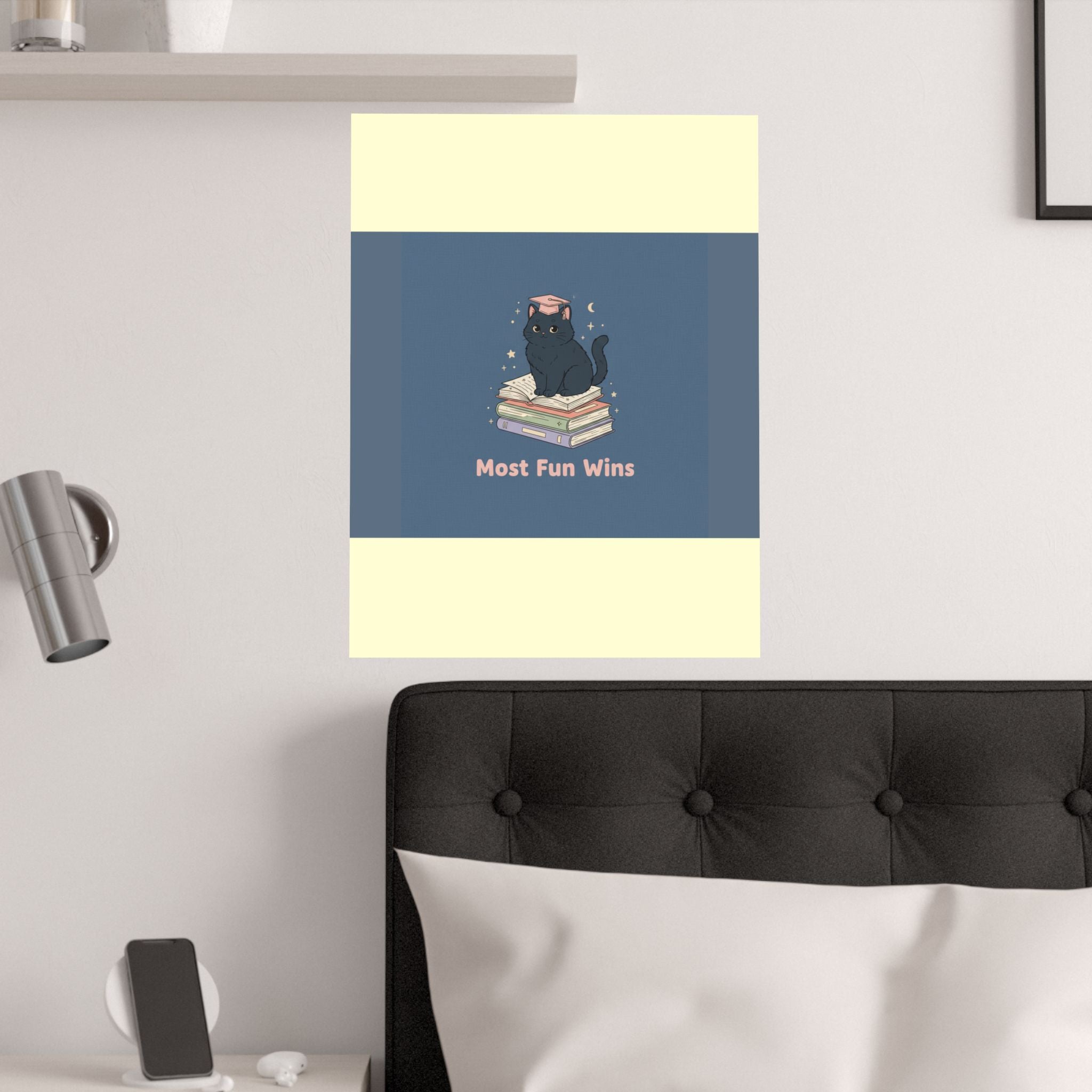 Black Cat Poster – Most Fun Wins