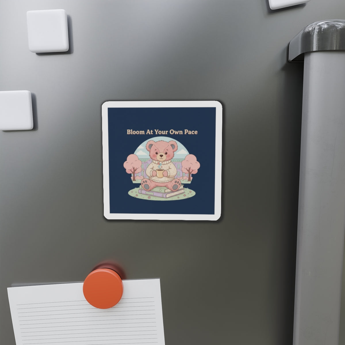 Bear Die-Cut Magnet – Bloom at Your Own Pace