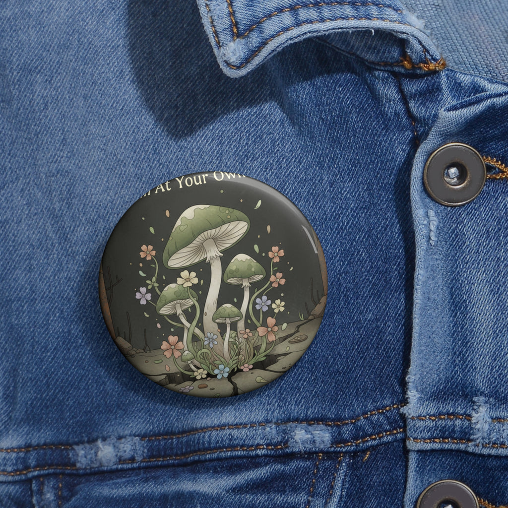Black Cat Pin Button – Bloom at Your Own Pace