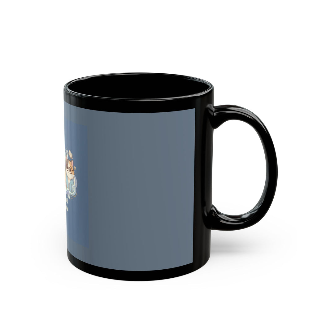 Cats With Glasses Black Mug 11oz – Coffee and Confidence