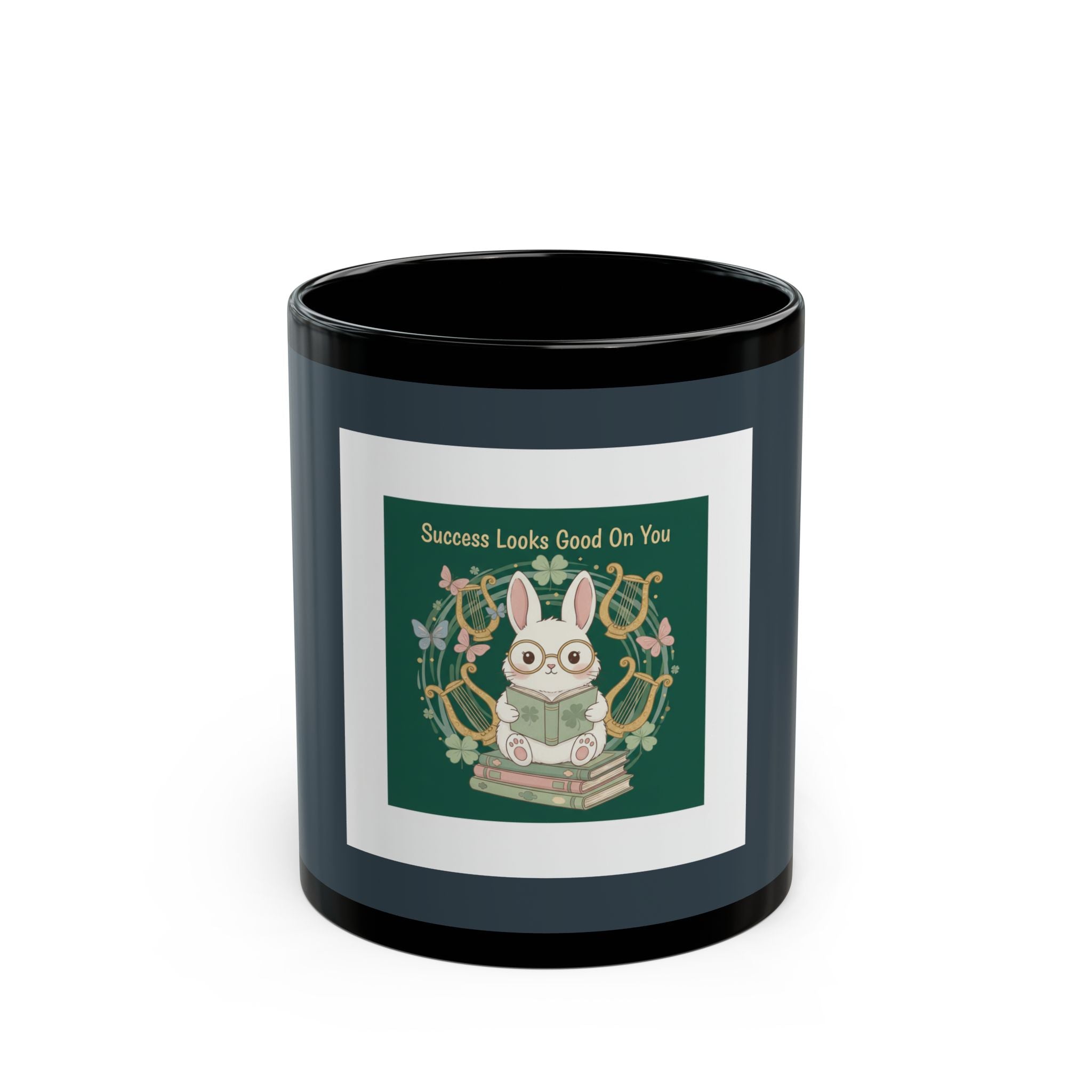Butterflies Black Mug 11oz – Success Looks Good on You