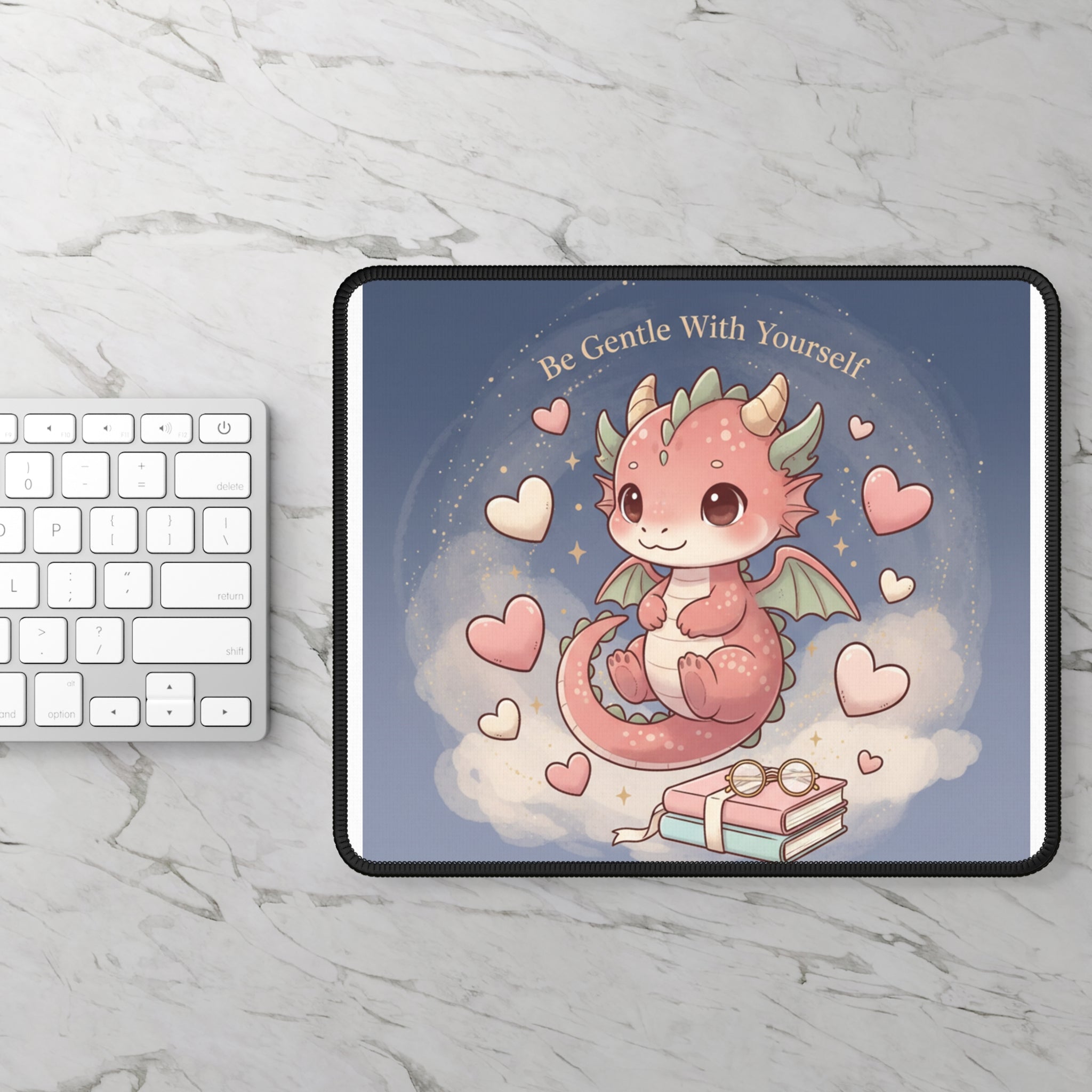 Cats With Glasses Mouse Pad – Be Gentle With Yourself