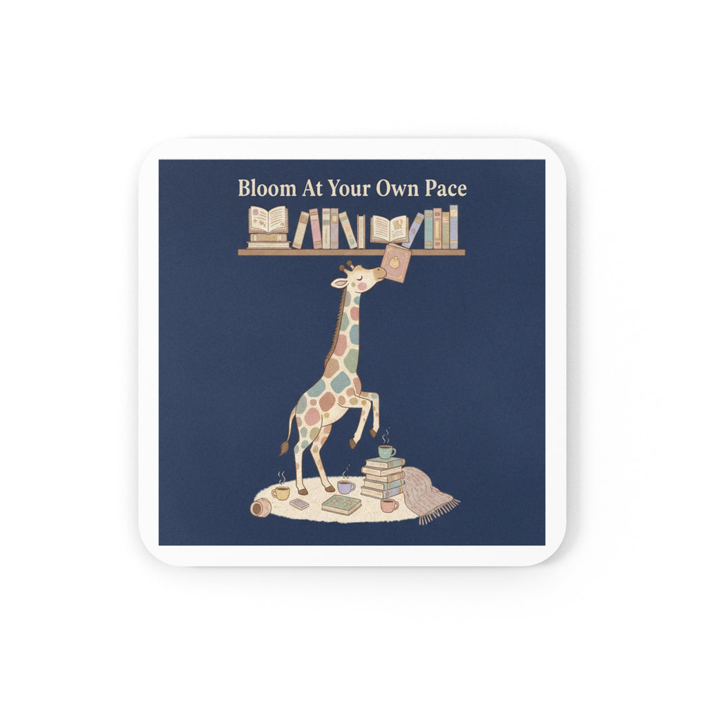 Giraffe Cork Coaster – Bloom at Your Own Pace