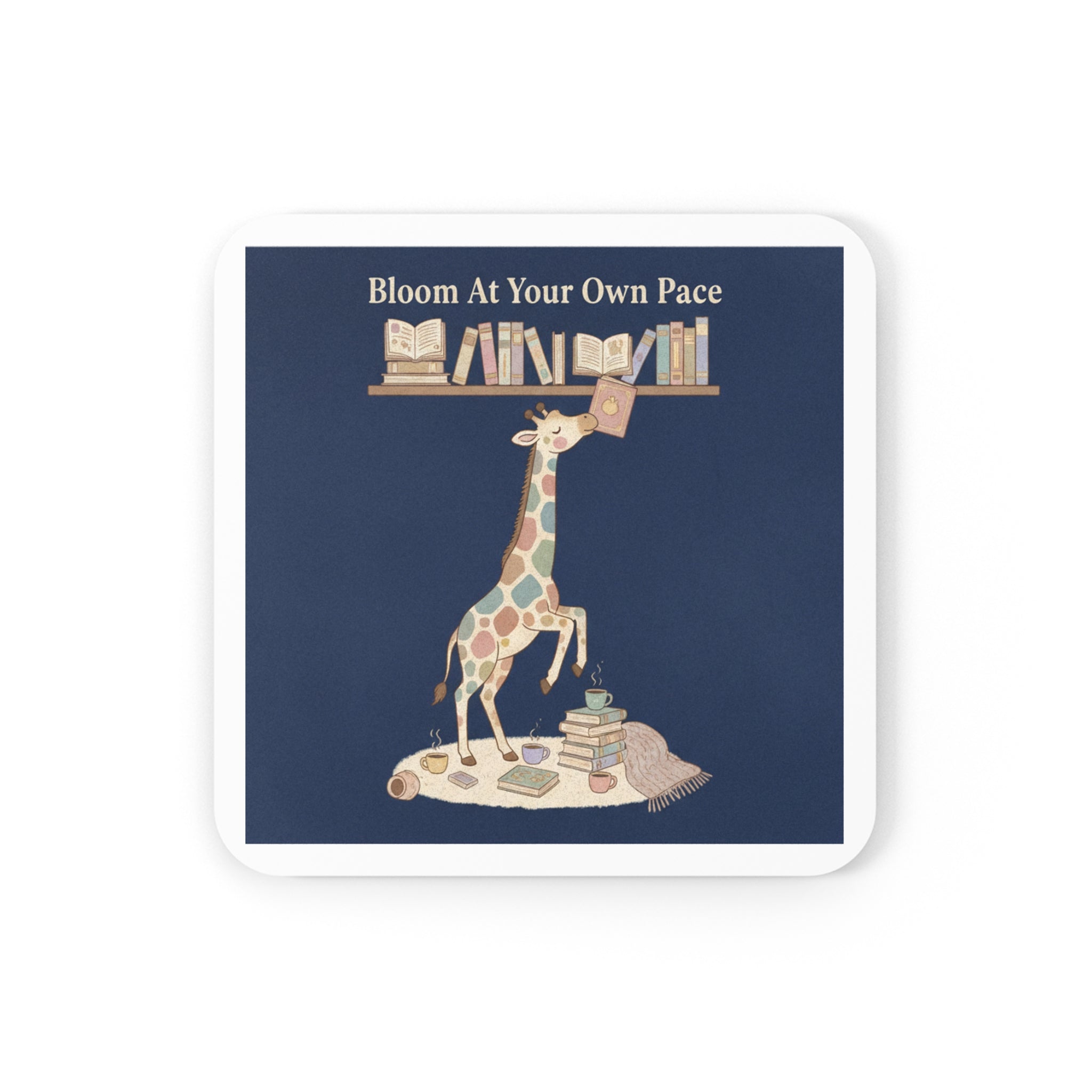 Giraffe Cork Coaster – Bloom at Your Own Pace