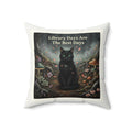 Cat Square Pillow – Library Days Are the Best Days
