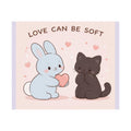 "LOVE CAN BE SOFT" Black Cat Poster | College Girl Gift | Fashion | KayKay Classics