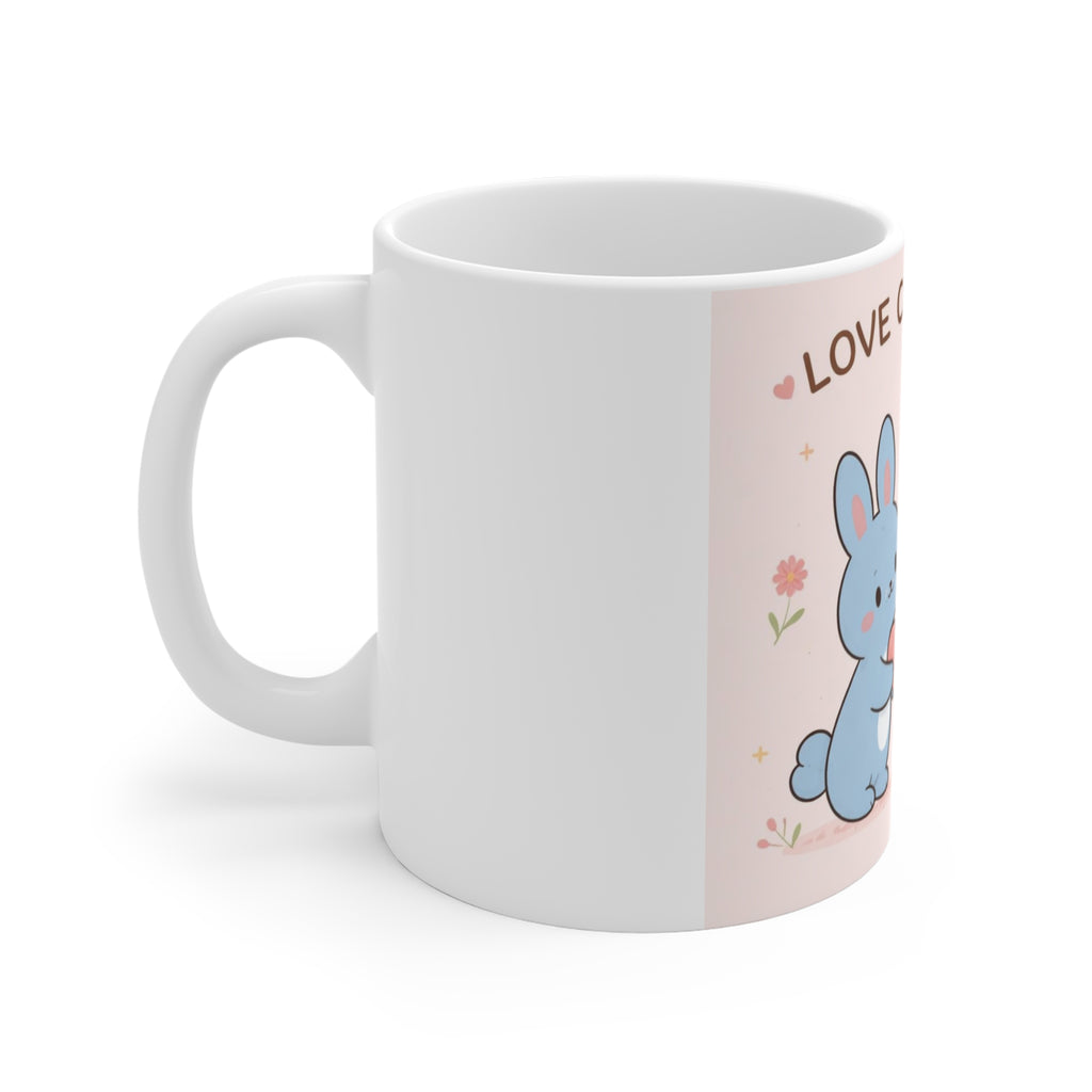 LOVE CAN BE SOFT Rabbit, cat Mug 11oz