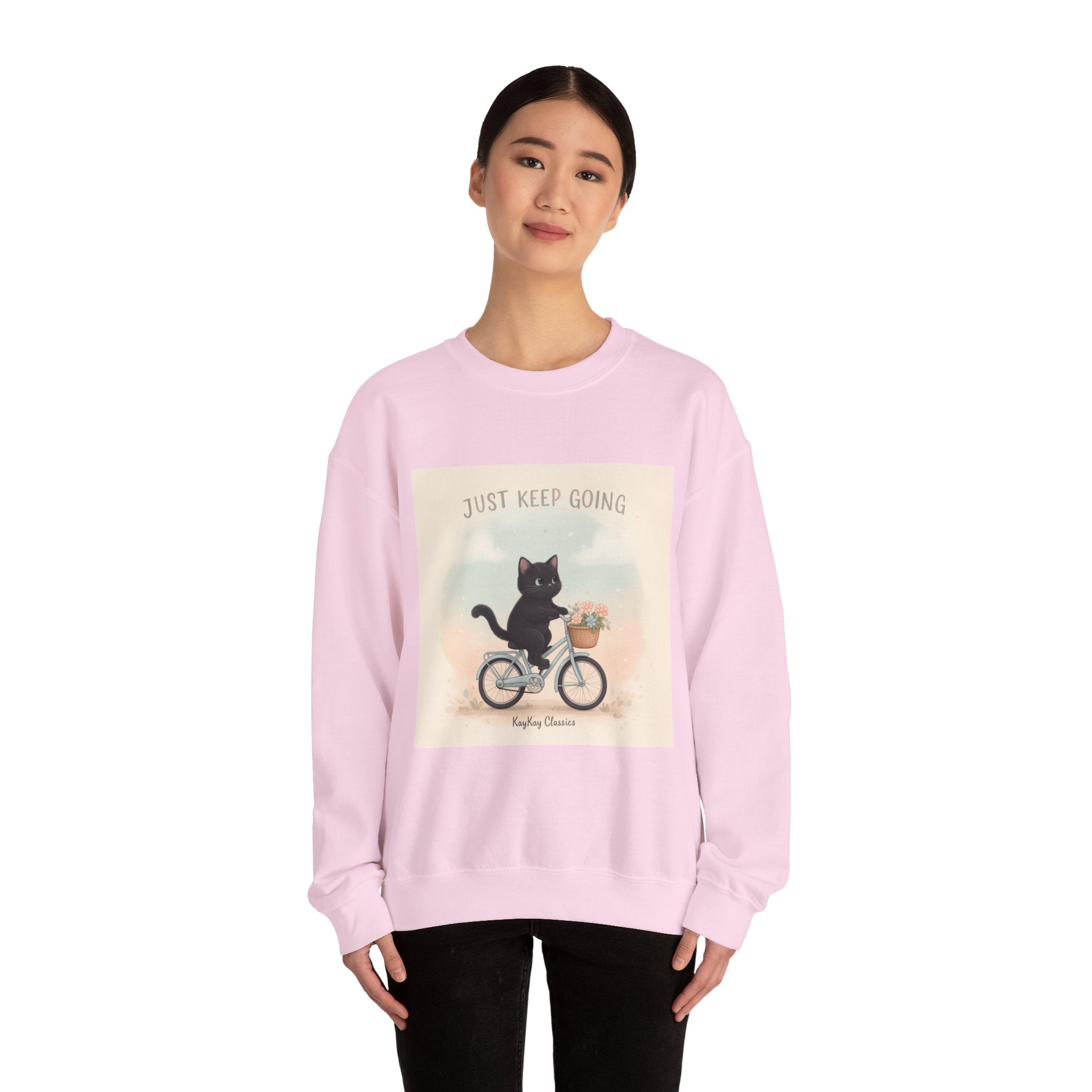 "Design" Black Cat Crewneck | College Girl Gift | Fashion | KayKay Classics