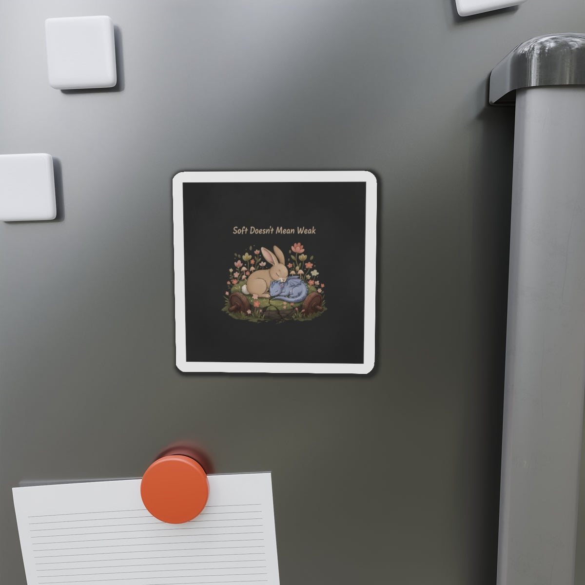 Dragon Die-Cut Magnet – Soft Doesnt Mean Weak