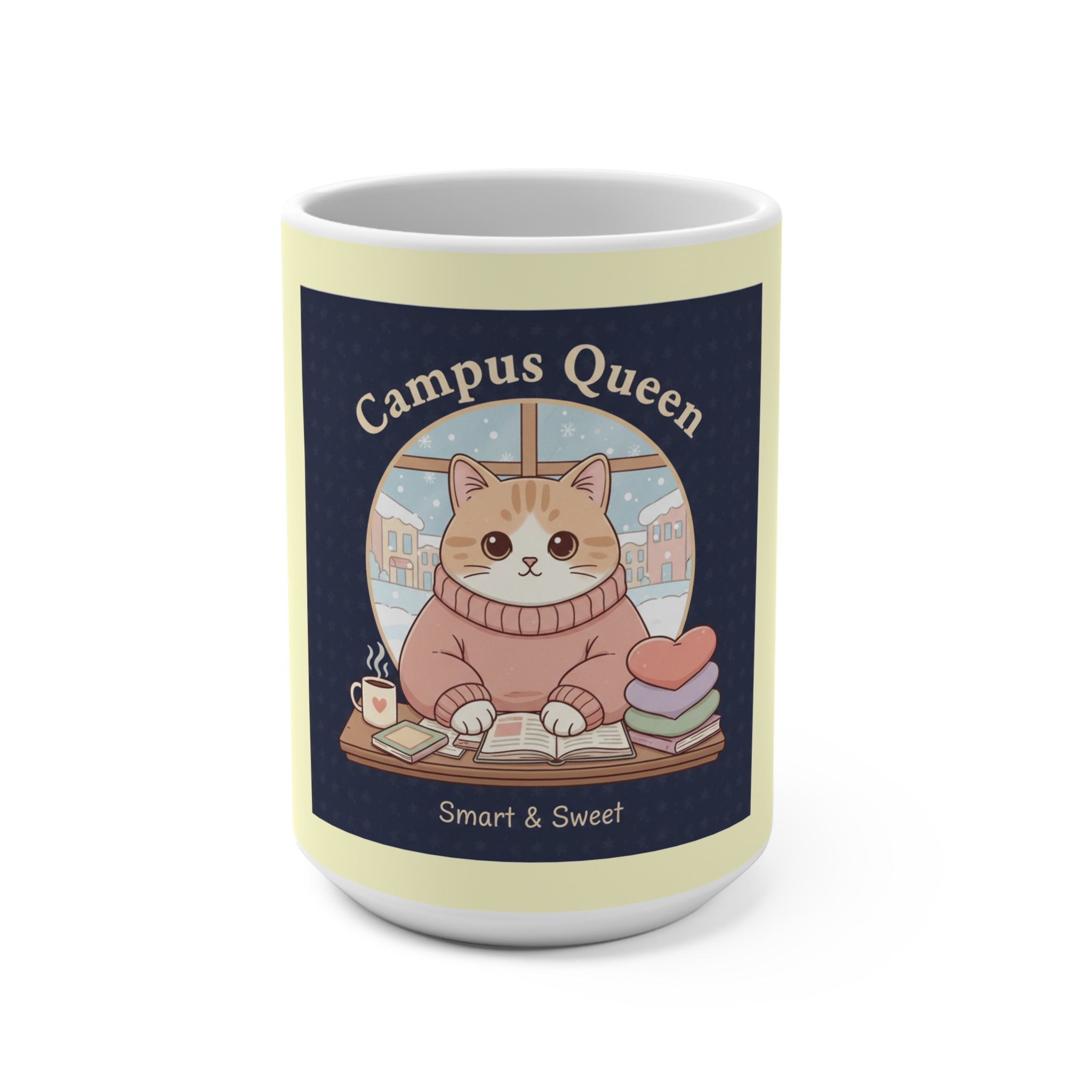 Cat Mug 15oz – Campus Queen