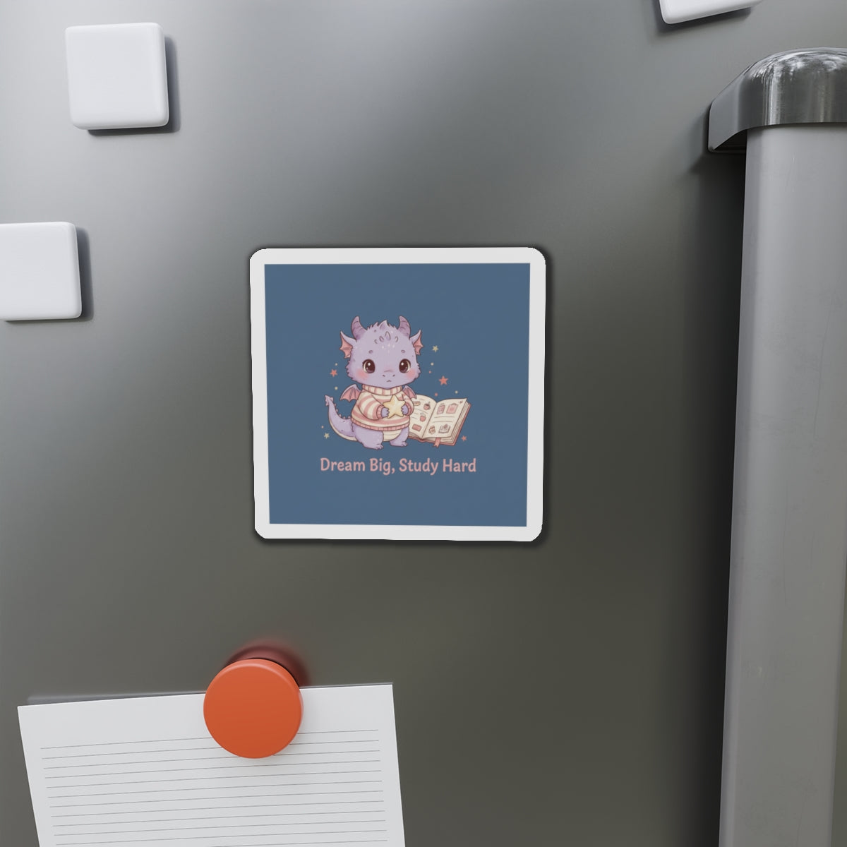 Dragon Die-Cut Magnet – Dream Big Study Hard