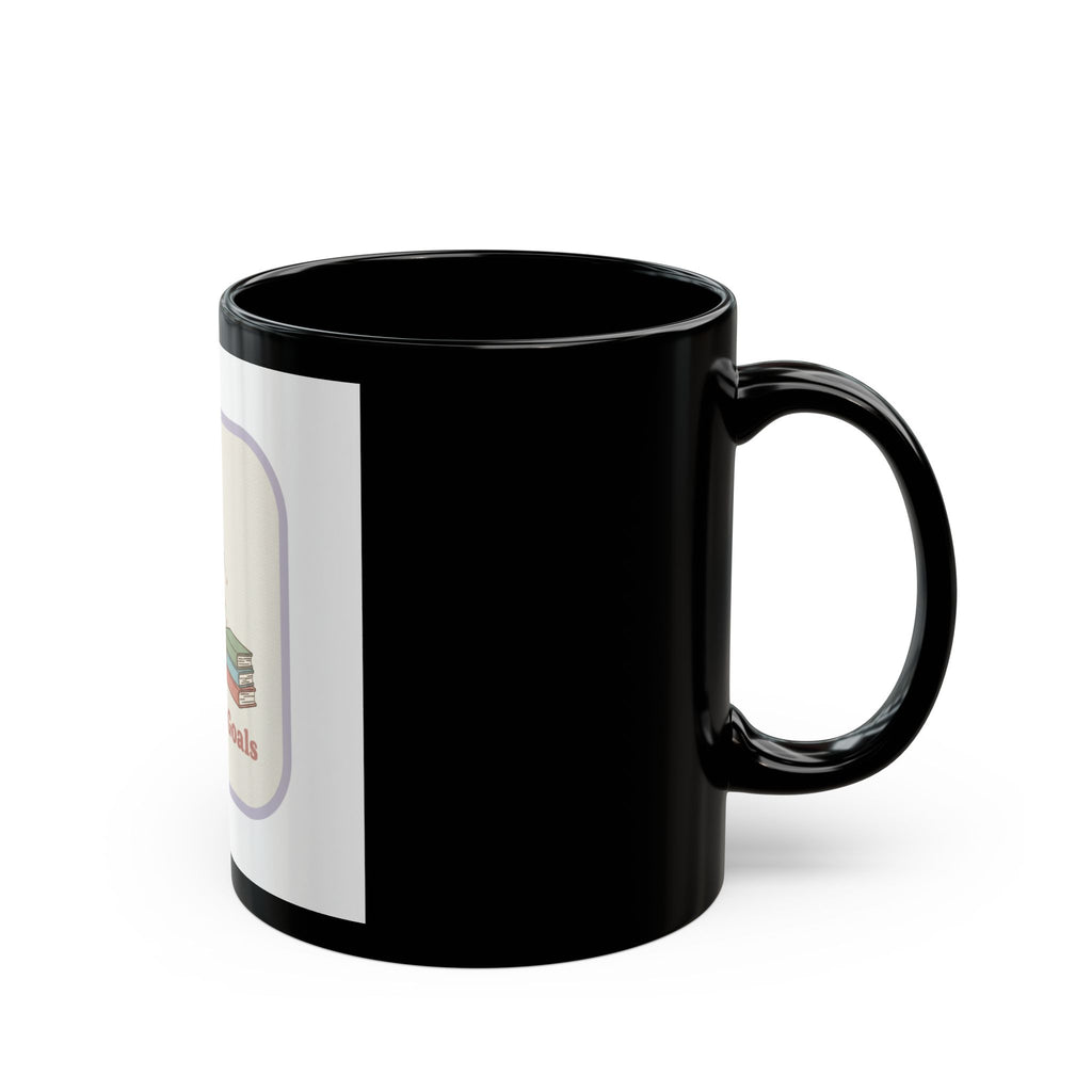 Goals On Goals Cat Black Mug 11oz