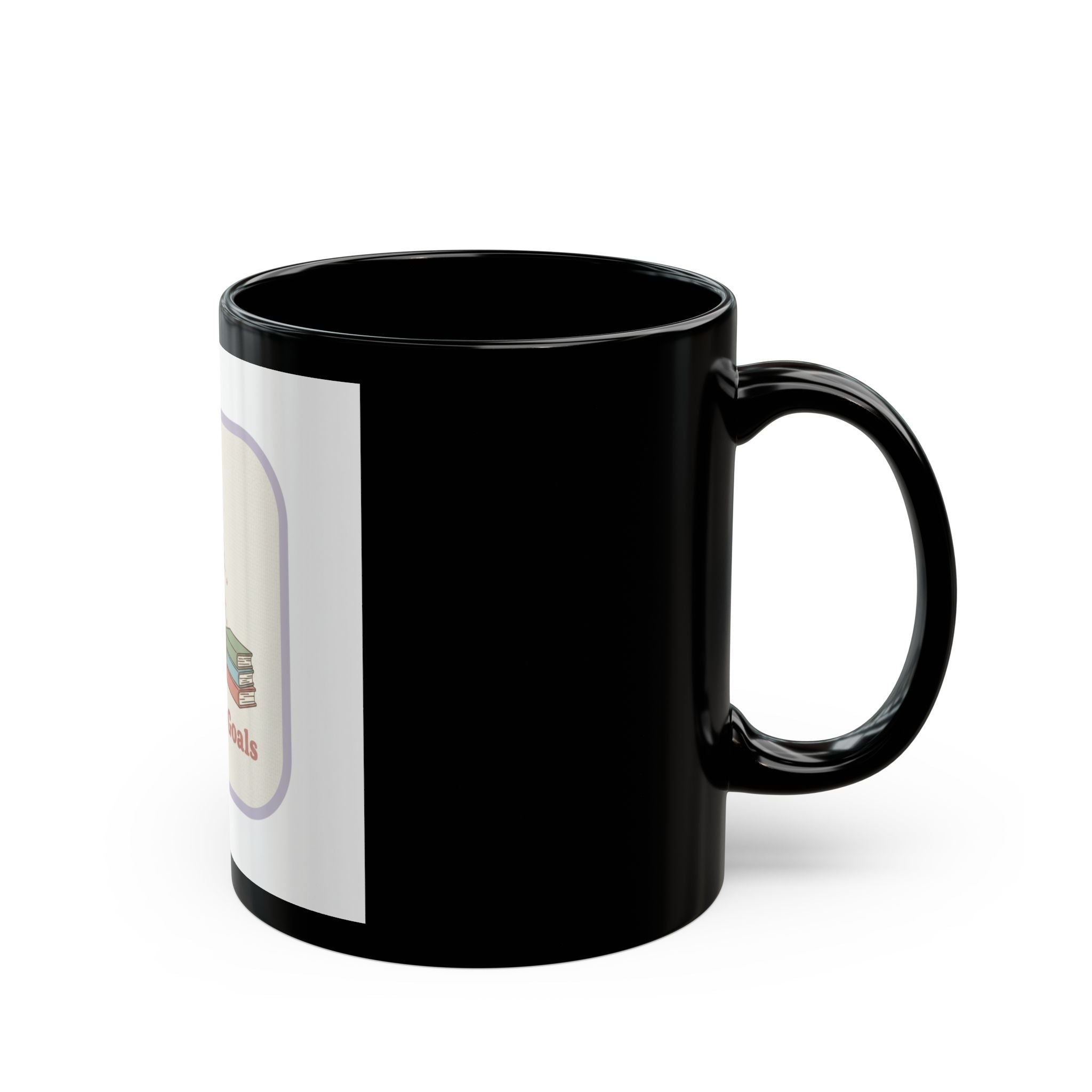 Goals On Goals Cat Black Mug 11oz