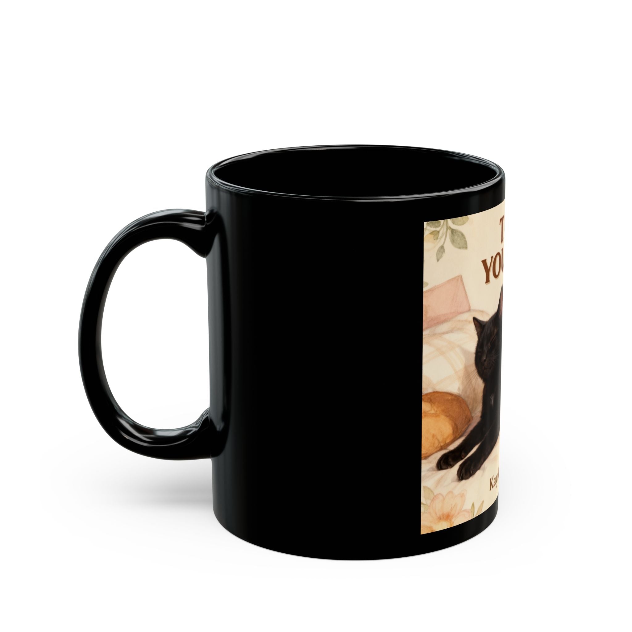 TAKE YOUR TIME Cat Black Mug 11oz