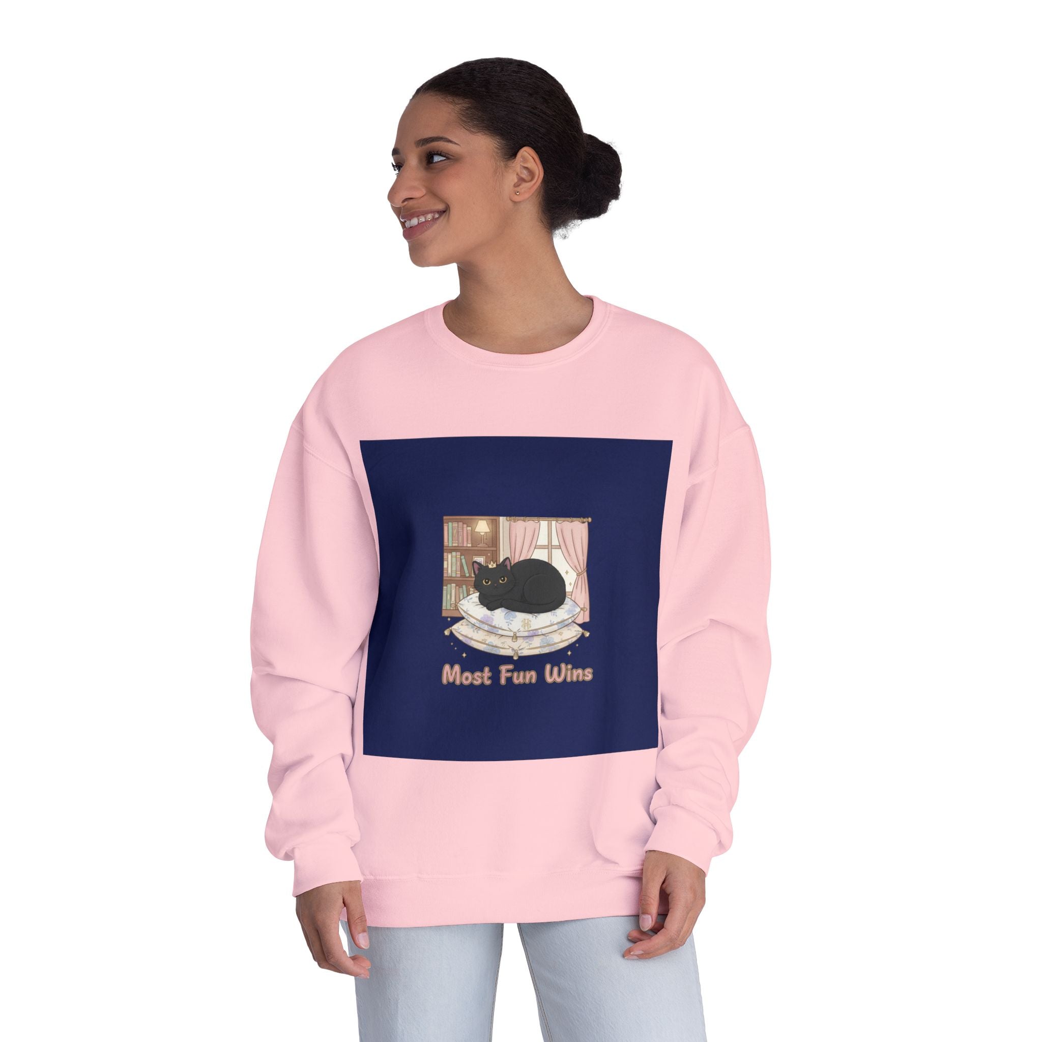Black Cat Crewneck Sweatshirt – Most Fun Wins