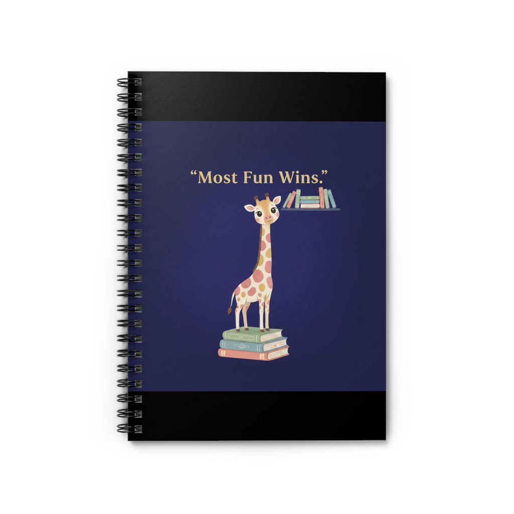 Giraffe Spiral Notebook – Most Fun Wins