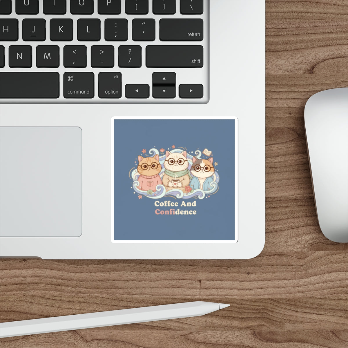 Cats With Glasses Die-Cut Sticker – Coffee and Confidence