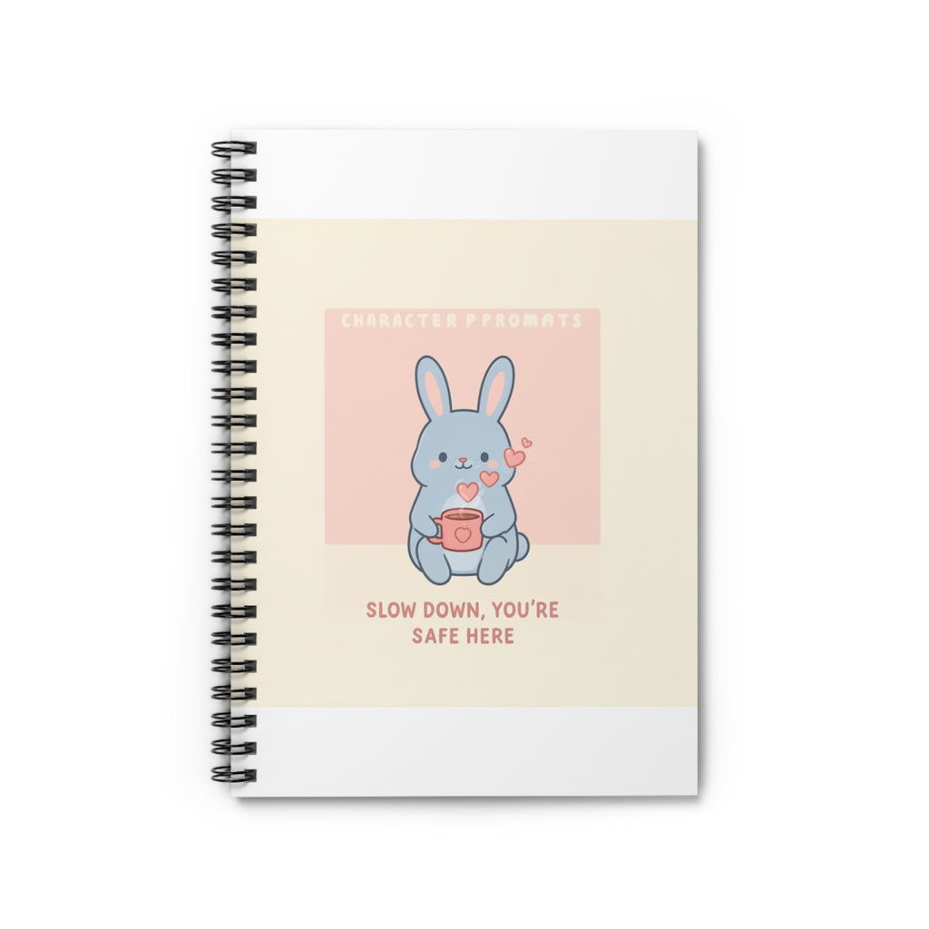 SLOW DOWN, YOU’RE SAFE HERE Spiral Notebook