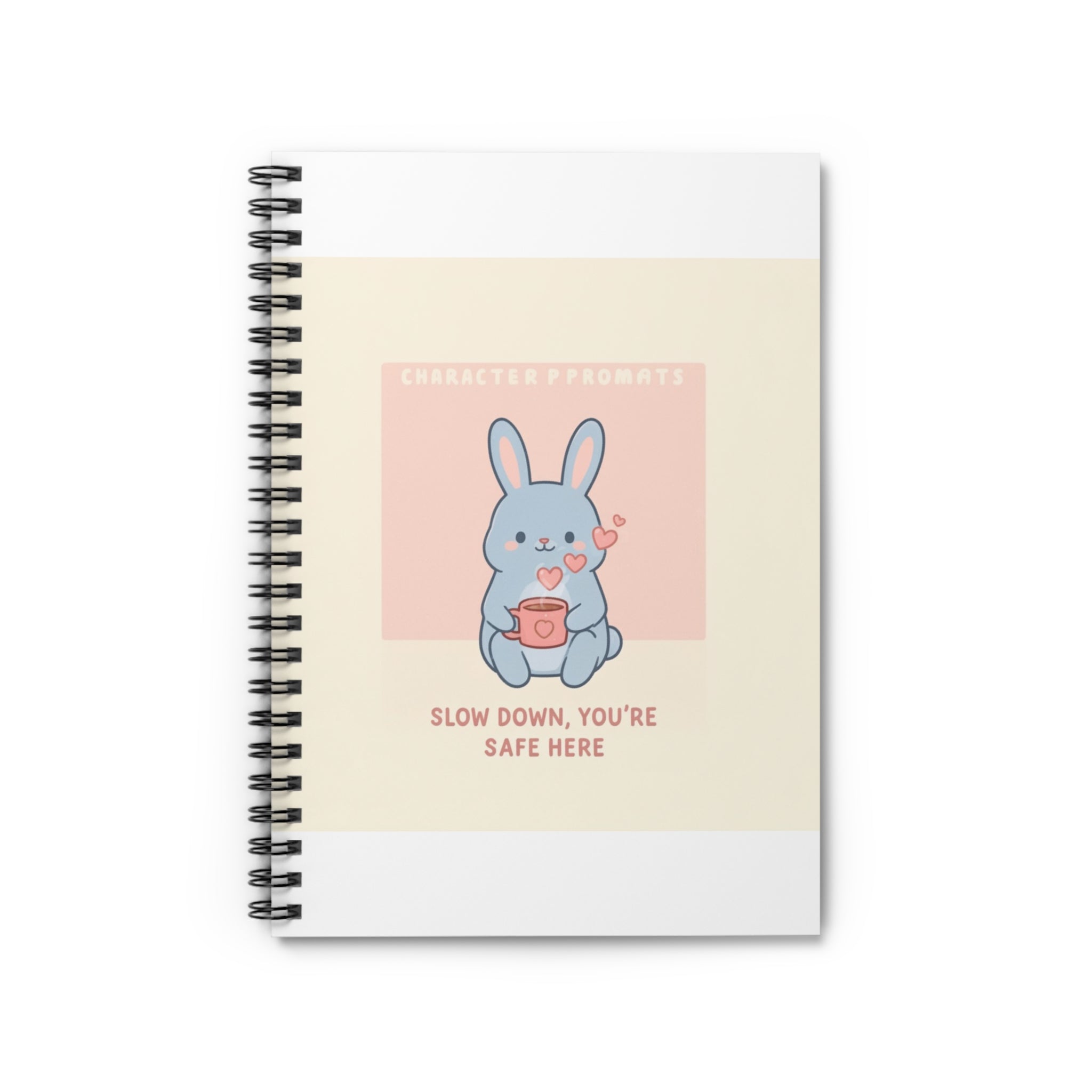 SLOW DOWN, YOU’RE SAFE HERE Spiral Notebook