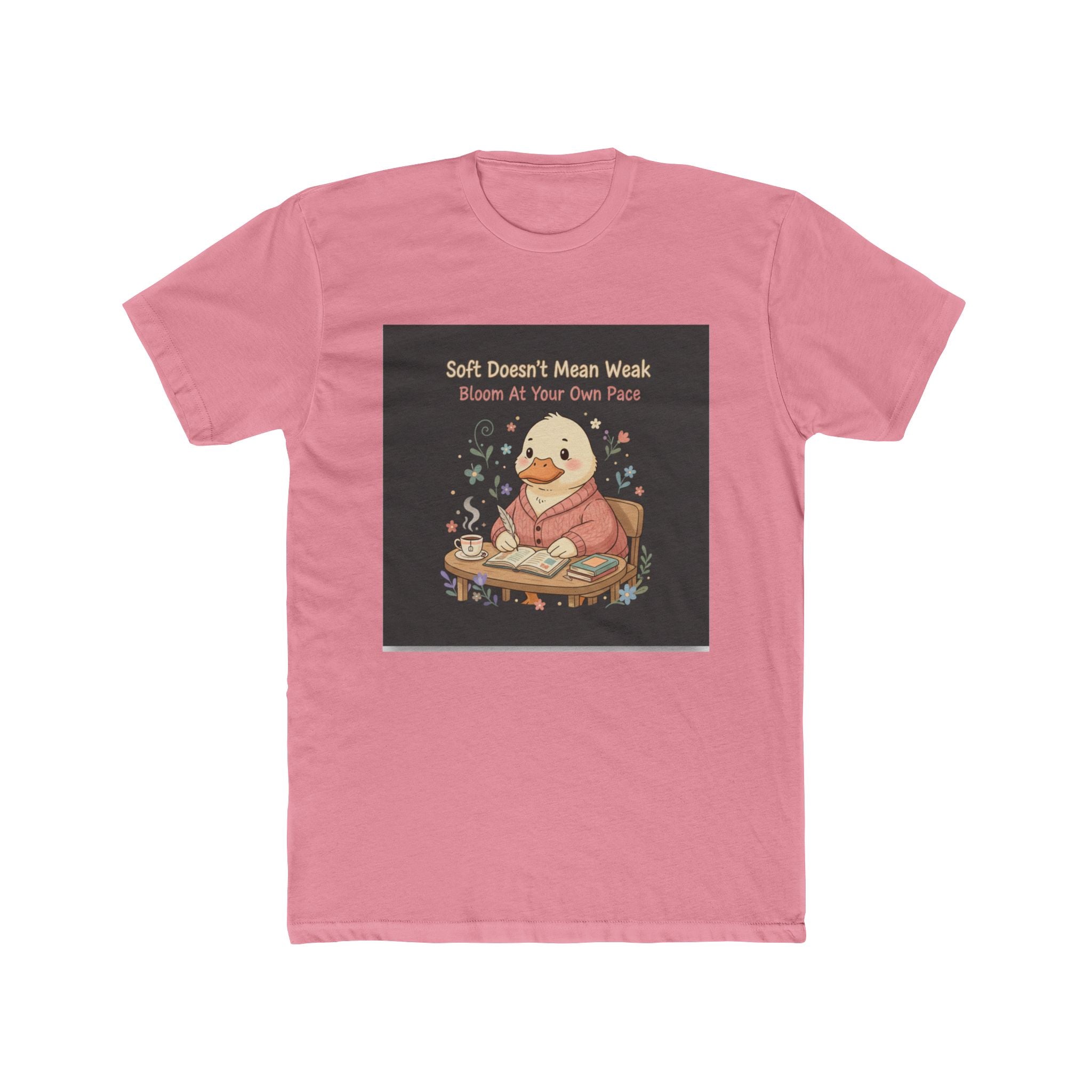 Duck In A Cardigan Unisex Tee – Soft Doesnt Mean Weak Bloom at Your Own
