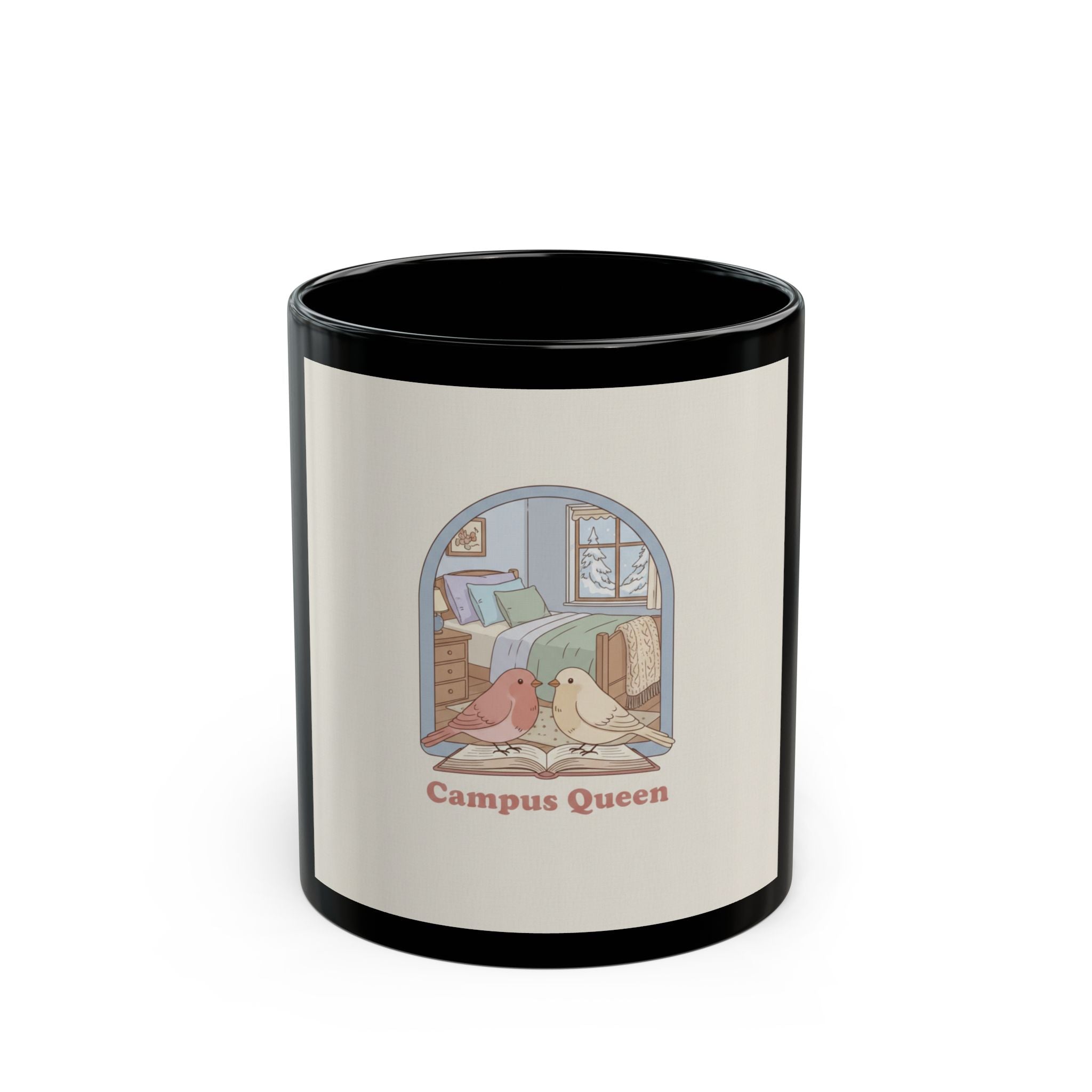 Campus Queen Black Mug 11oz