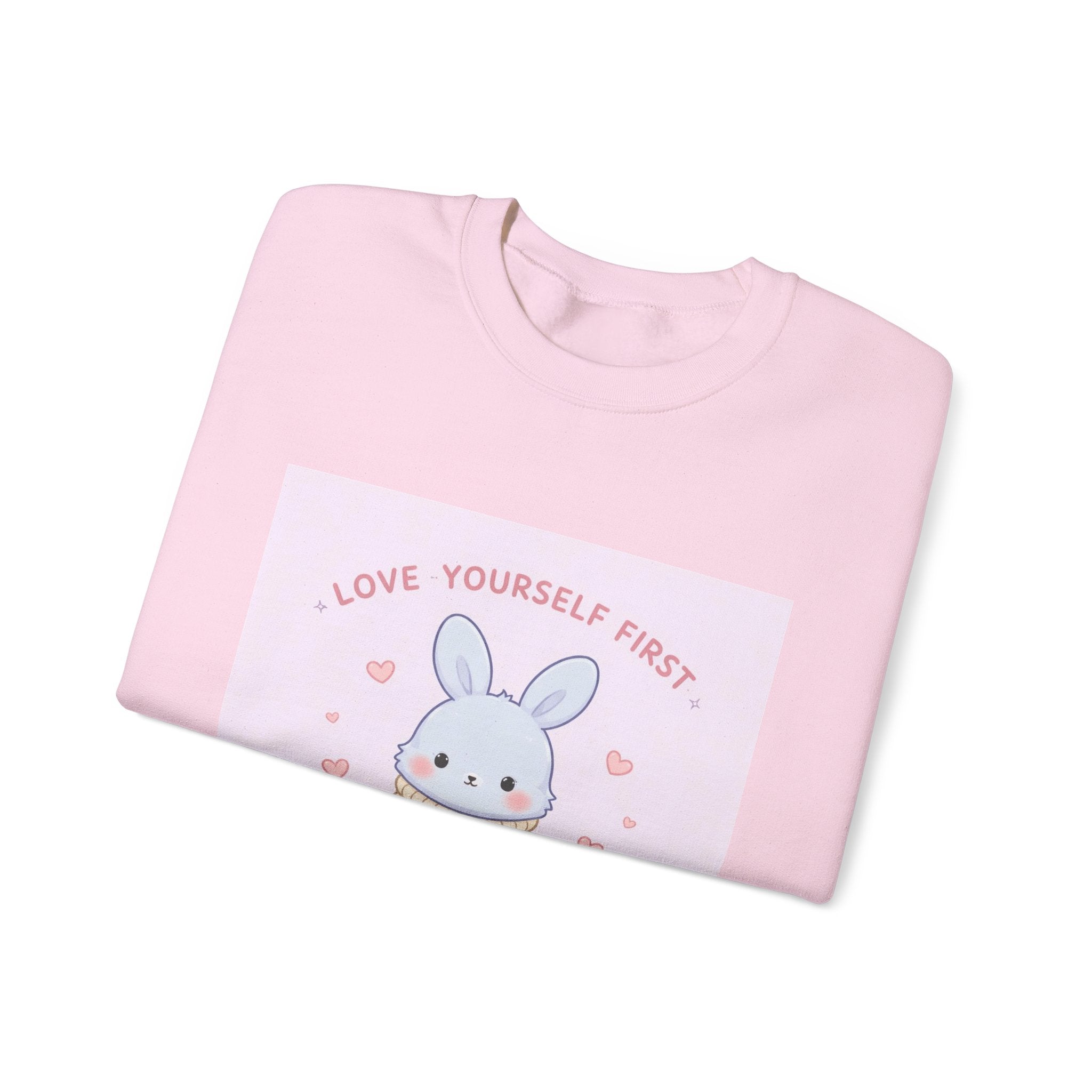"LOVE YOURSELF FIRST" Black Cat Crewneck | College Girl Gift | Fashion | KayKay Classics