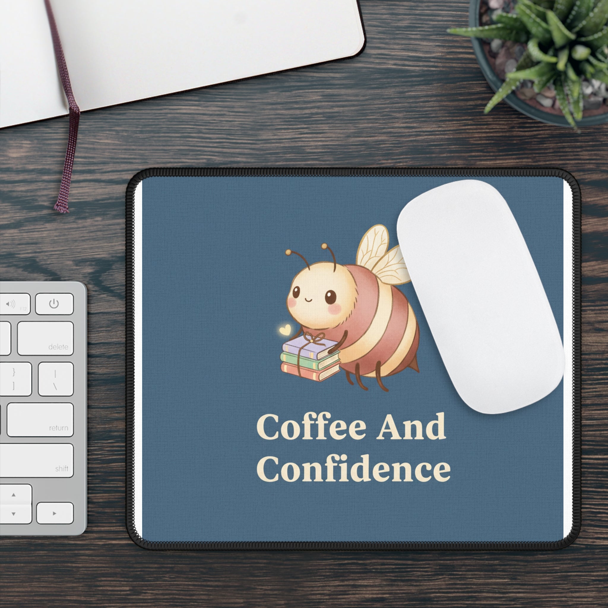 Bee Mouse Pad – Coffee and Confidence