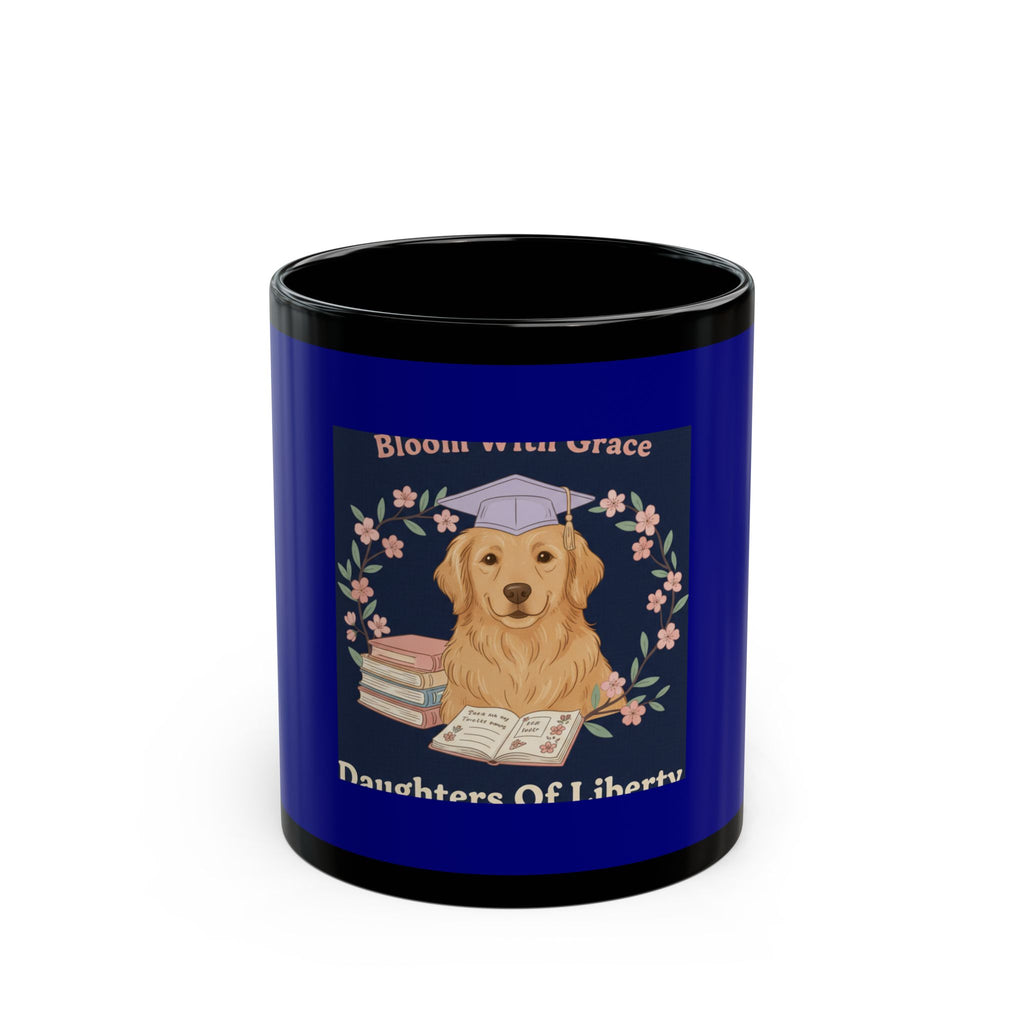 Golden Retriever Black Mug 11oz – Bloom With Grace