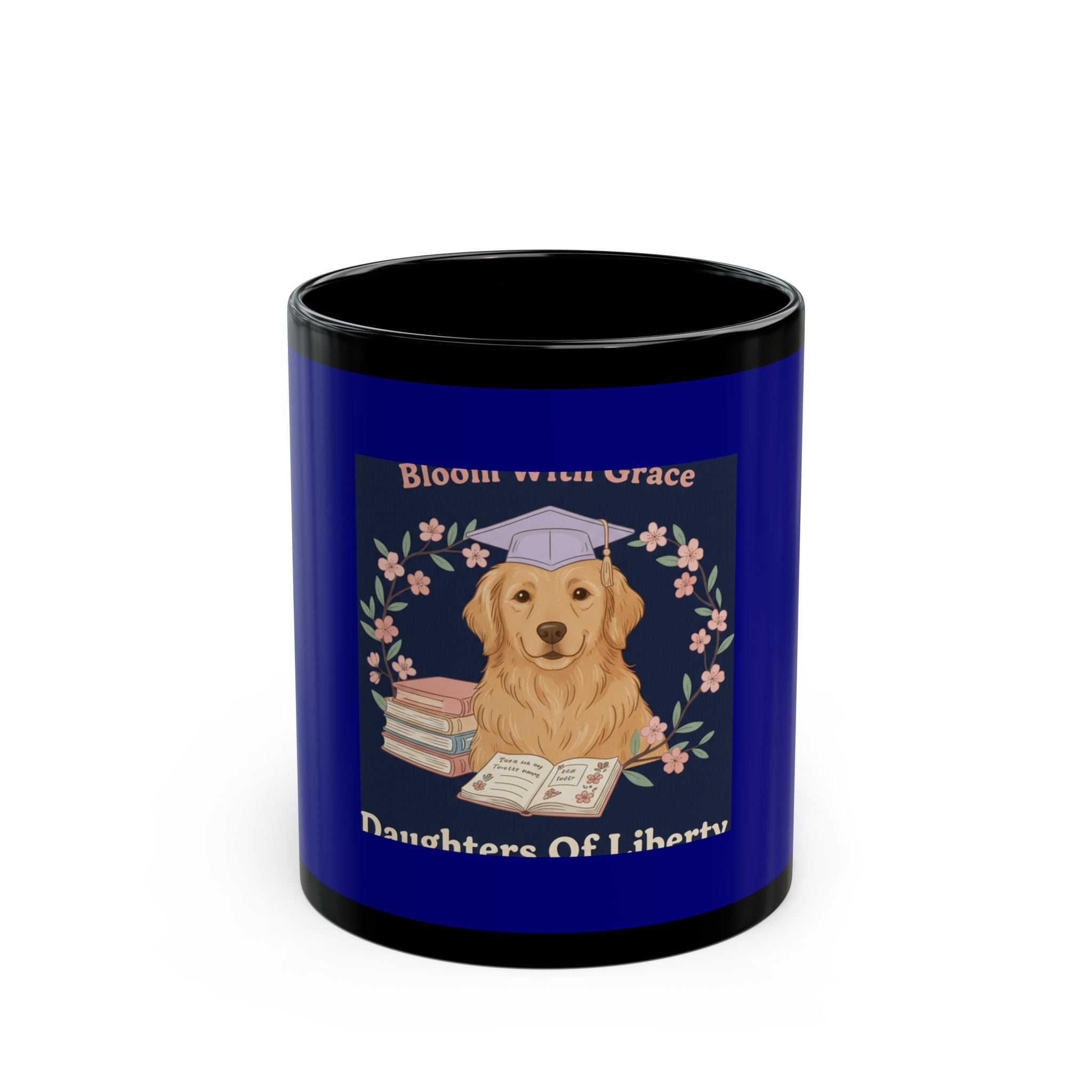 Golden Retriever Black Mug 11oz – Bloom With Grace
