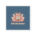 Kitsune Die-Cut Magnet – Soft Life Scholar