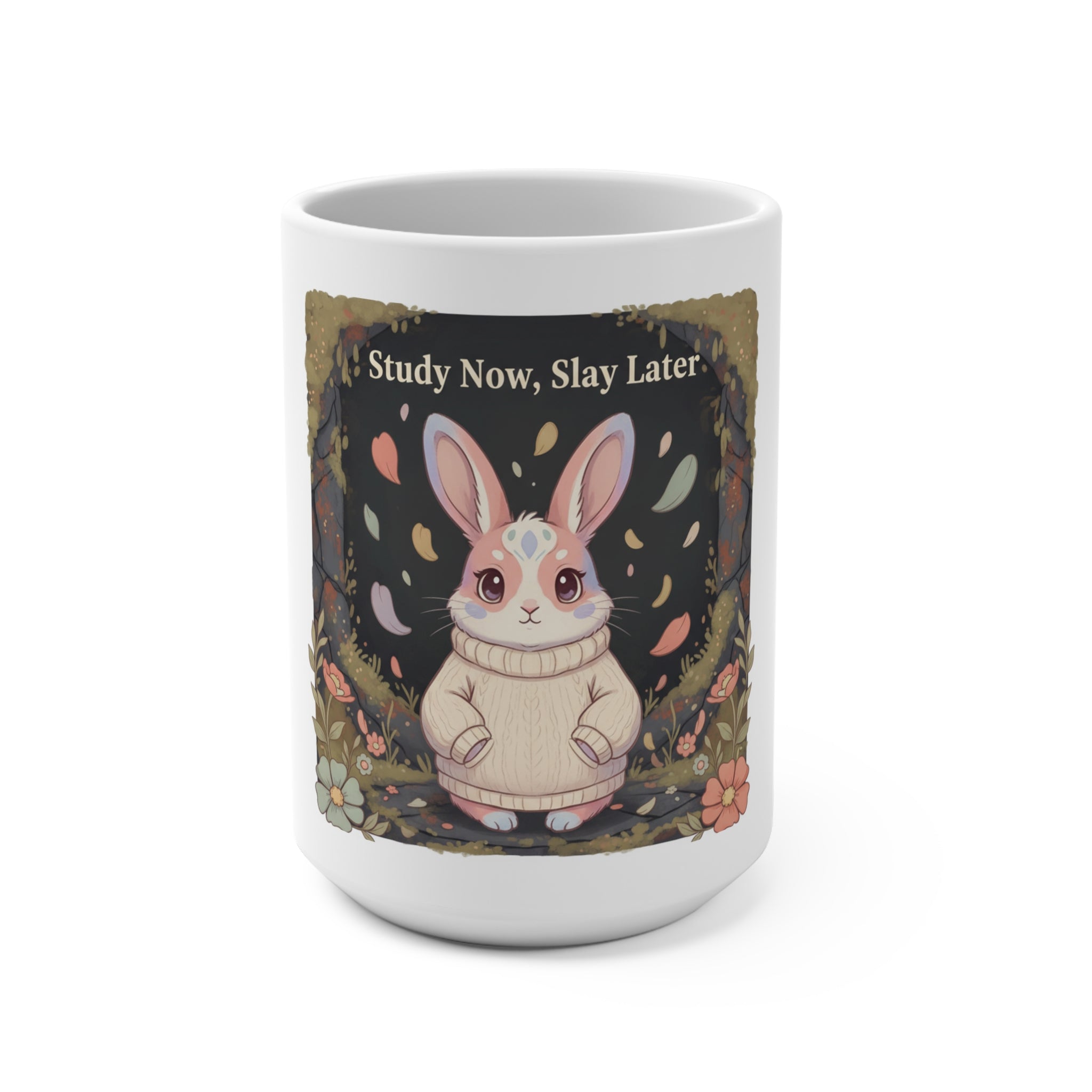 Bunny Mug 15oz – Study Now Slay Later