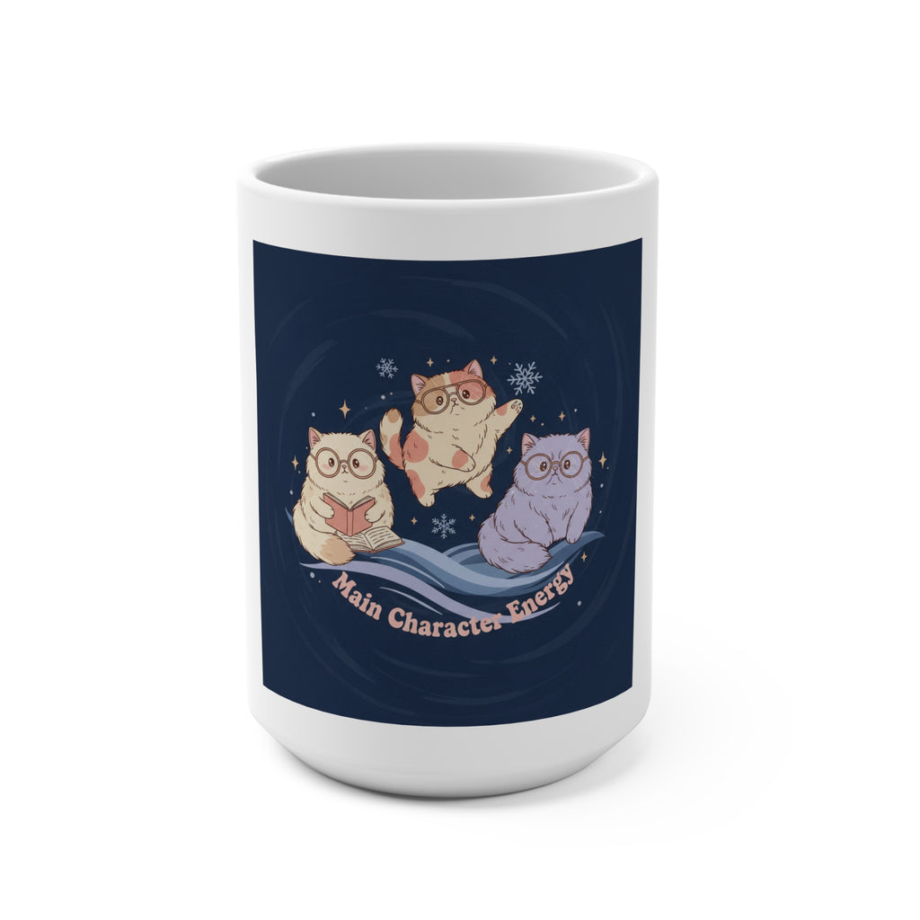 Cats With Glasses Mug 15oz – Main Character Energy