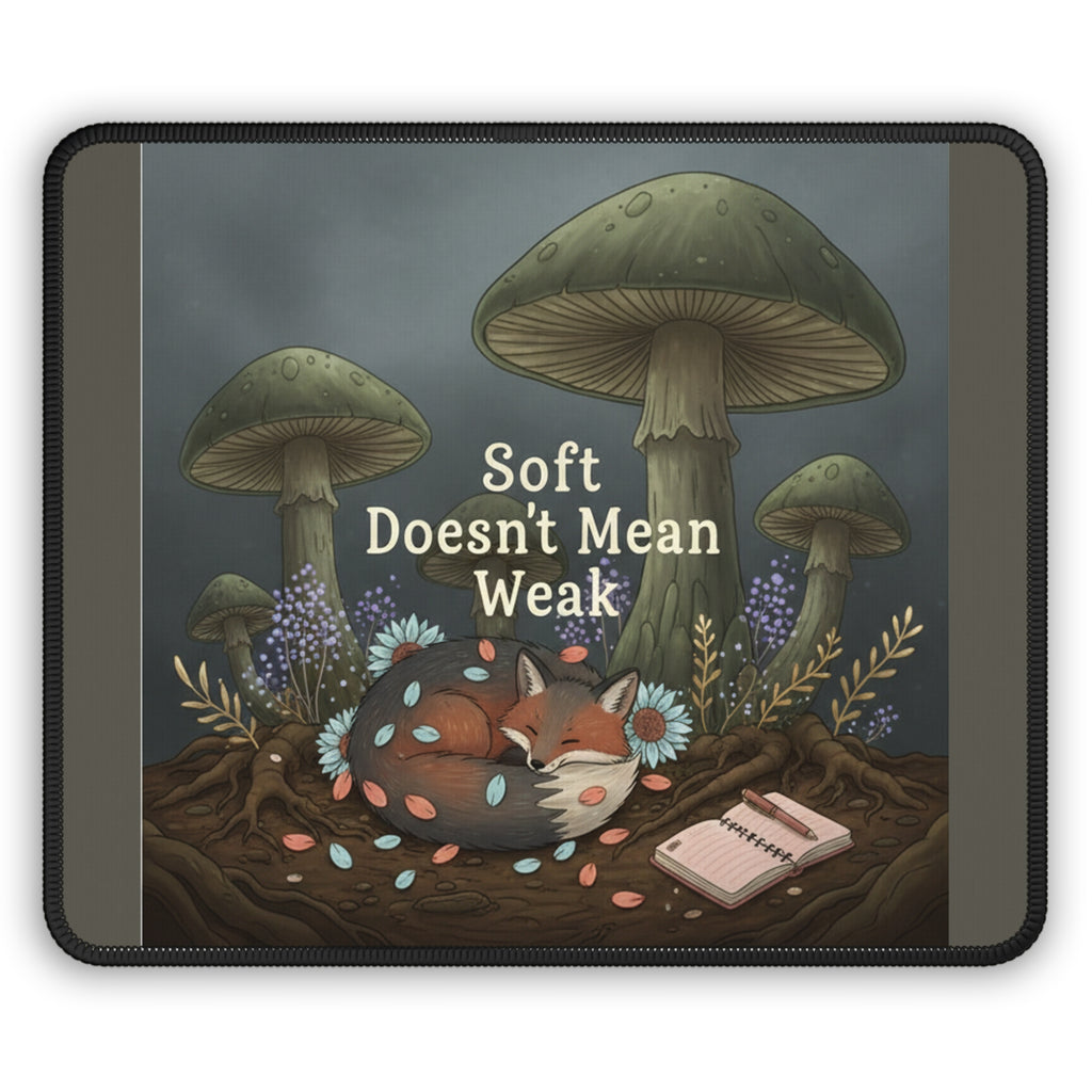 Fox Mouse Pad – Soft Doesnt Mean Weak