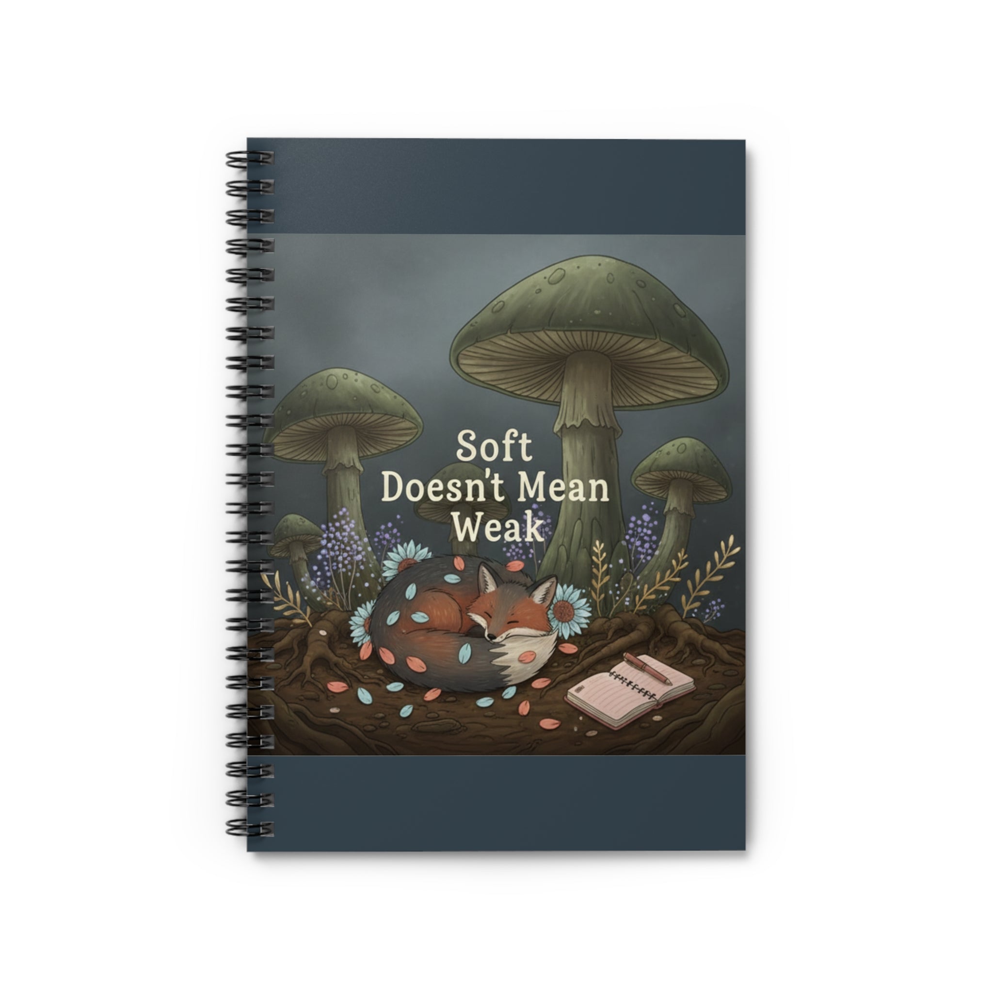 Fox Spiral Notebook – Soft Doesnt Mean Weak