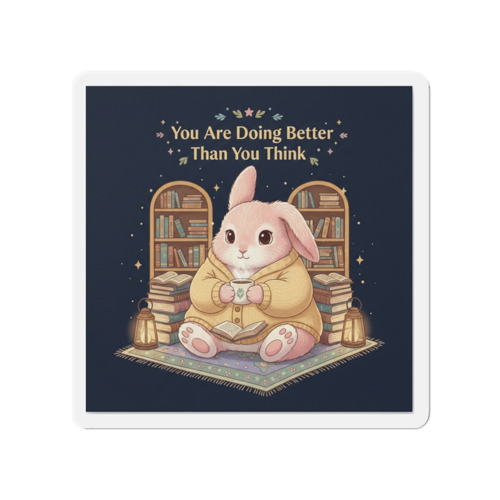 Bunny Die-Cut Magnet – You Are Doing Better Than You Think