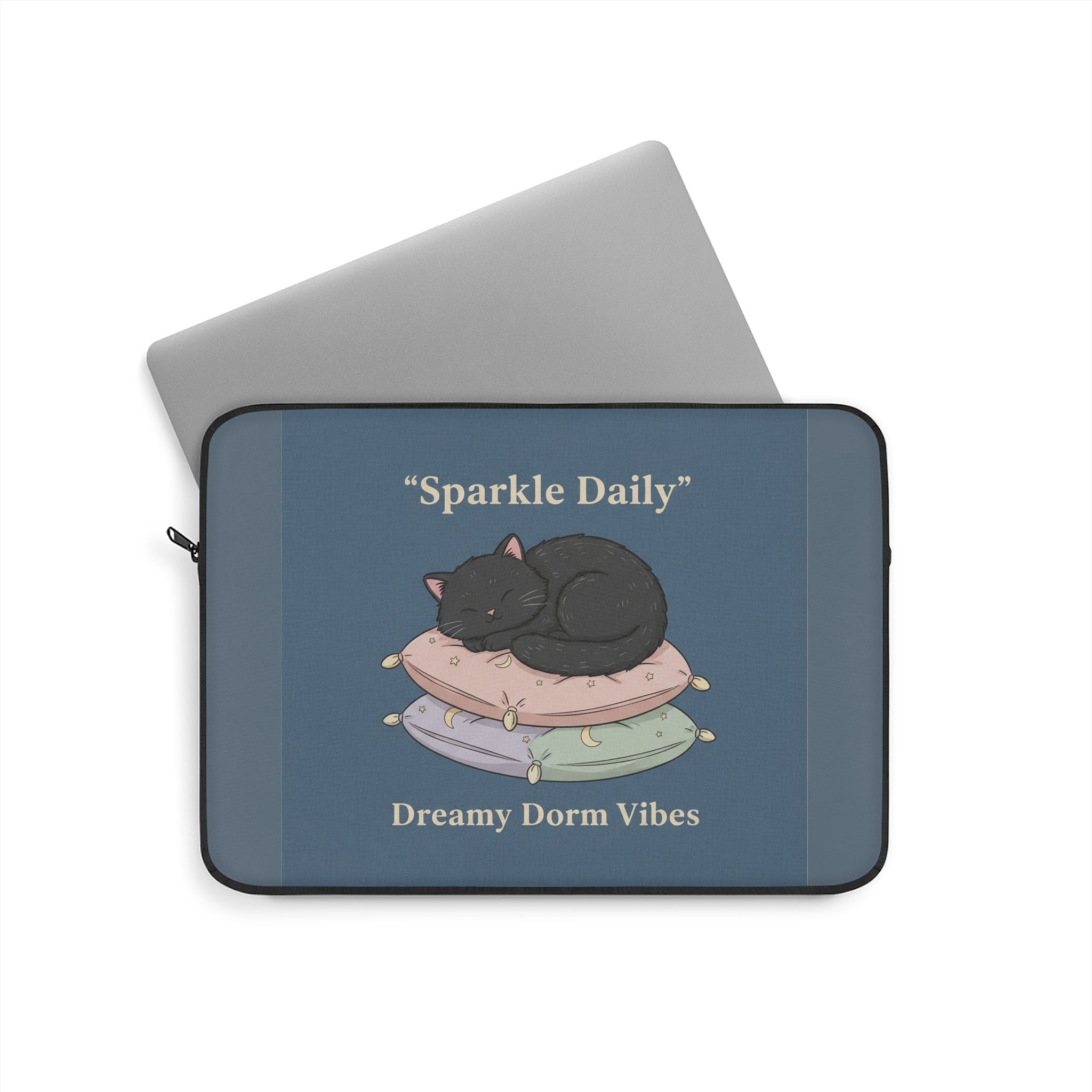 Black Cat Laptop Sleeve – Sparkle Daily Dreamy Dorm Vibes
