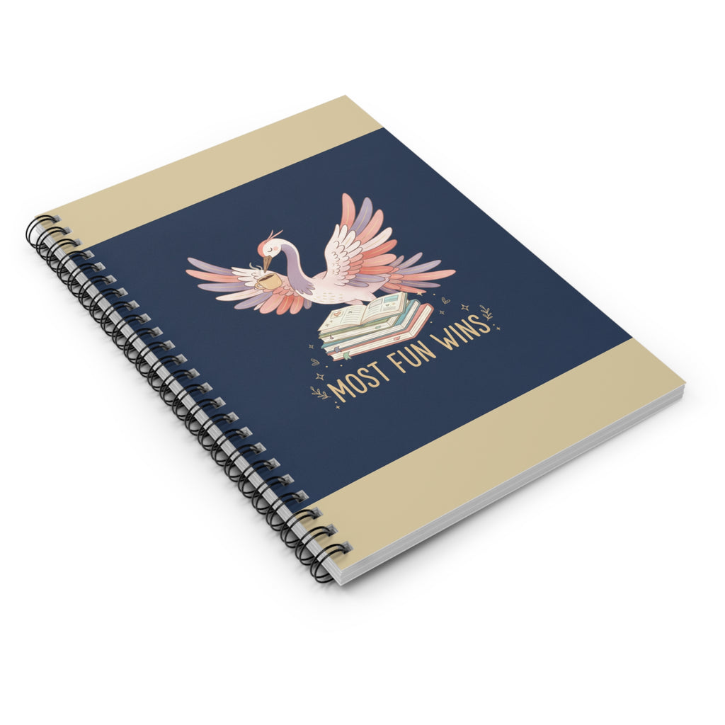 Crane Spiral Notebook – Most Fun Wins