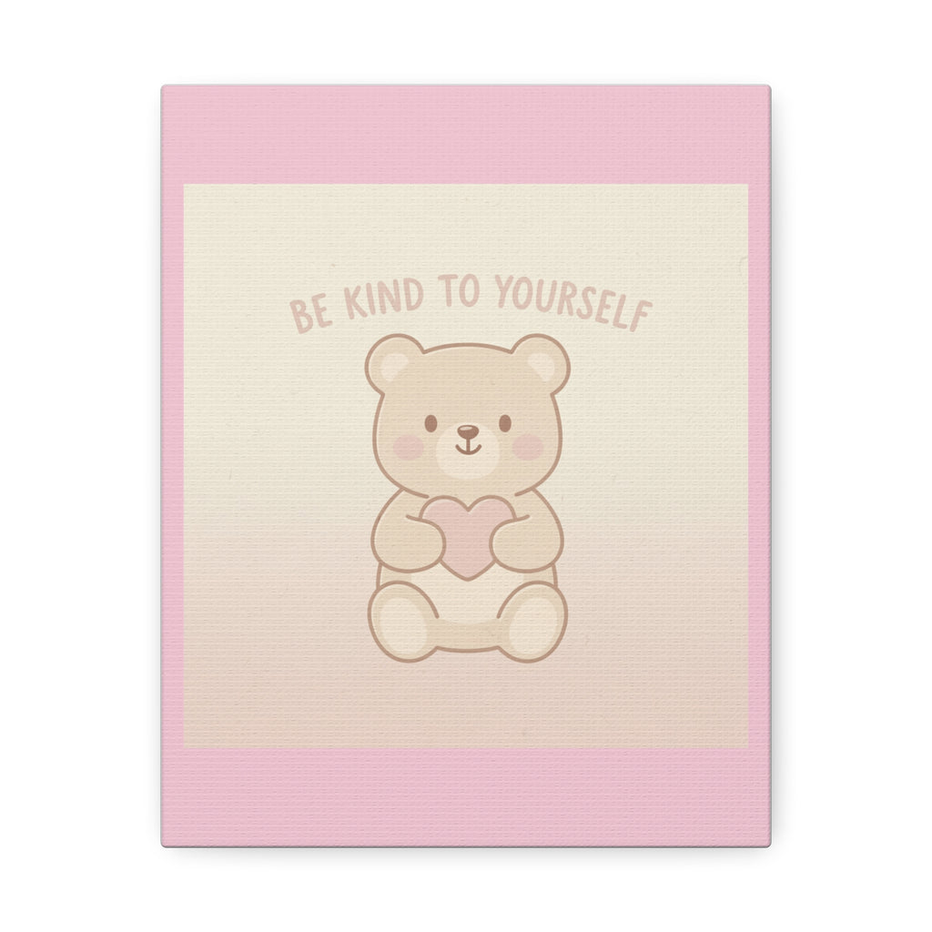 "BE KIND TO YOURSELF" Black Cat Canvas | College Girl Gift | Fashion | KayKay Classics