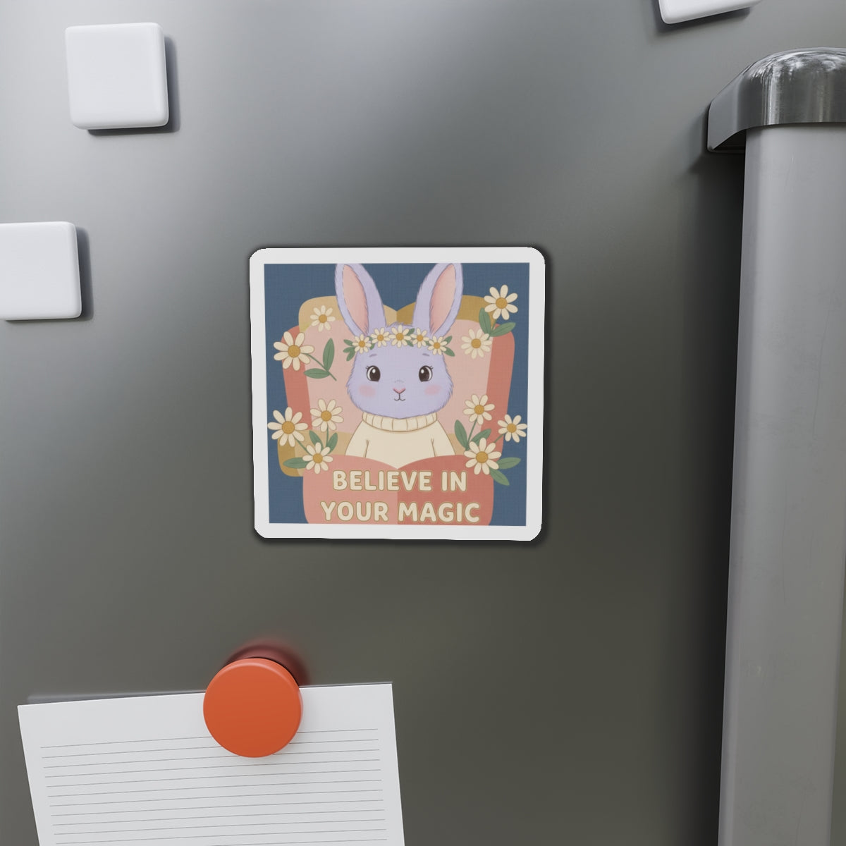 Bunny Die-Cut Magnet – Believe in Your Magic