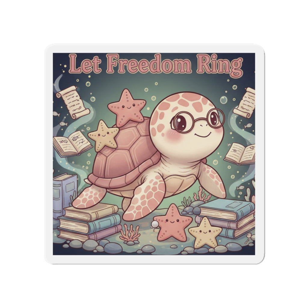 Turtle Die-Cut Magnet – Let Freedom Ring