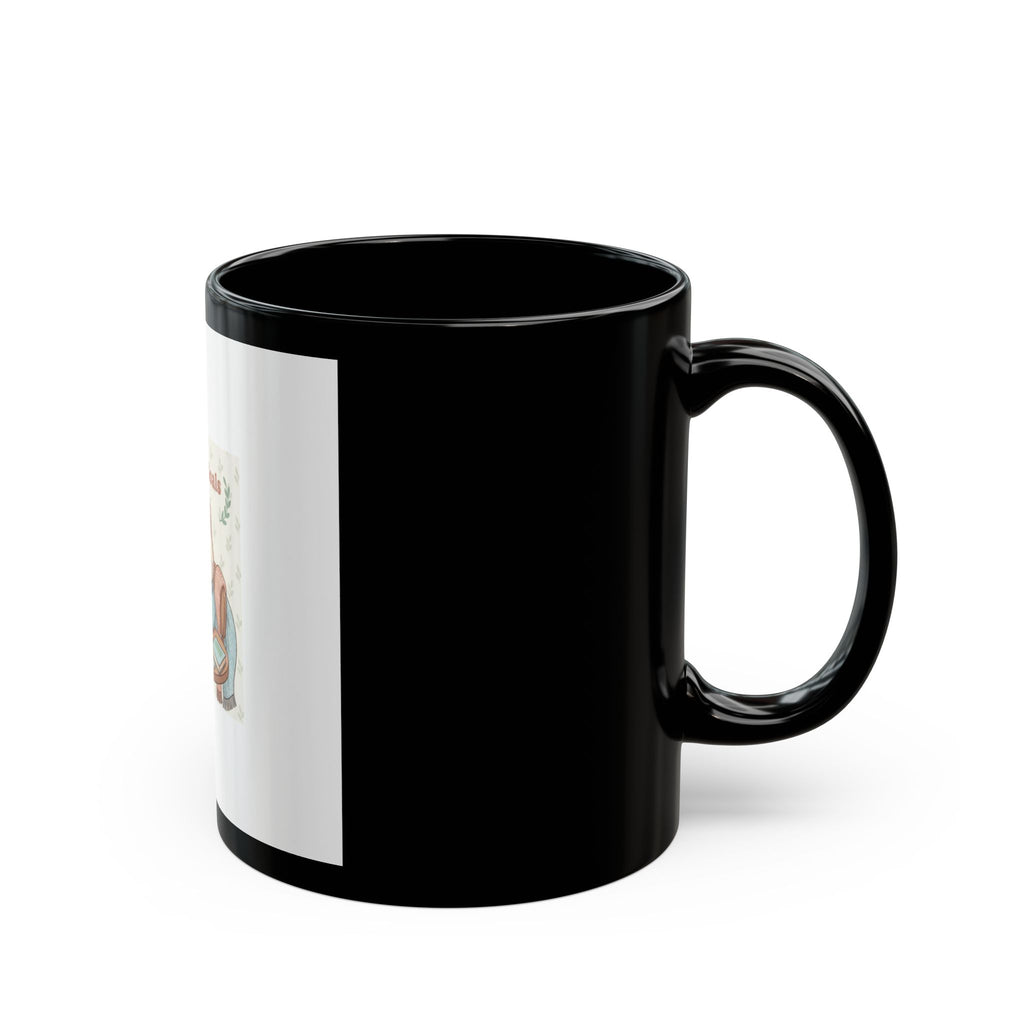 Goals On Goals Cat Black Mug 11oz