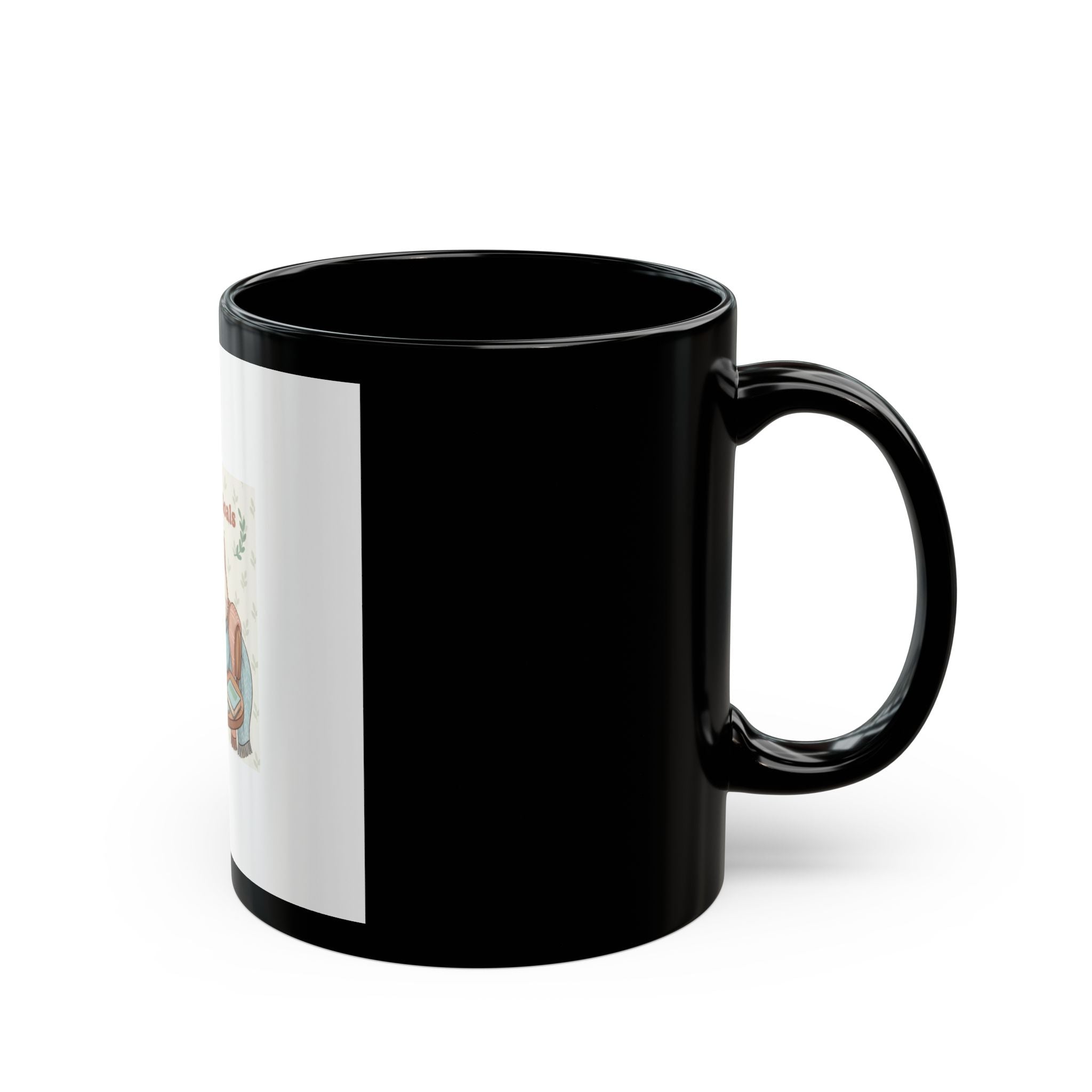 Goals On Goals Cat Black Mug 11oz