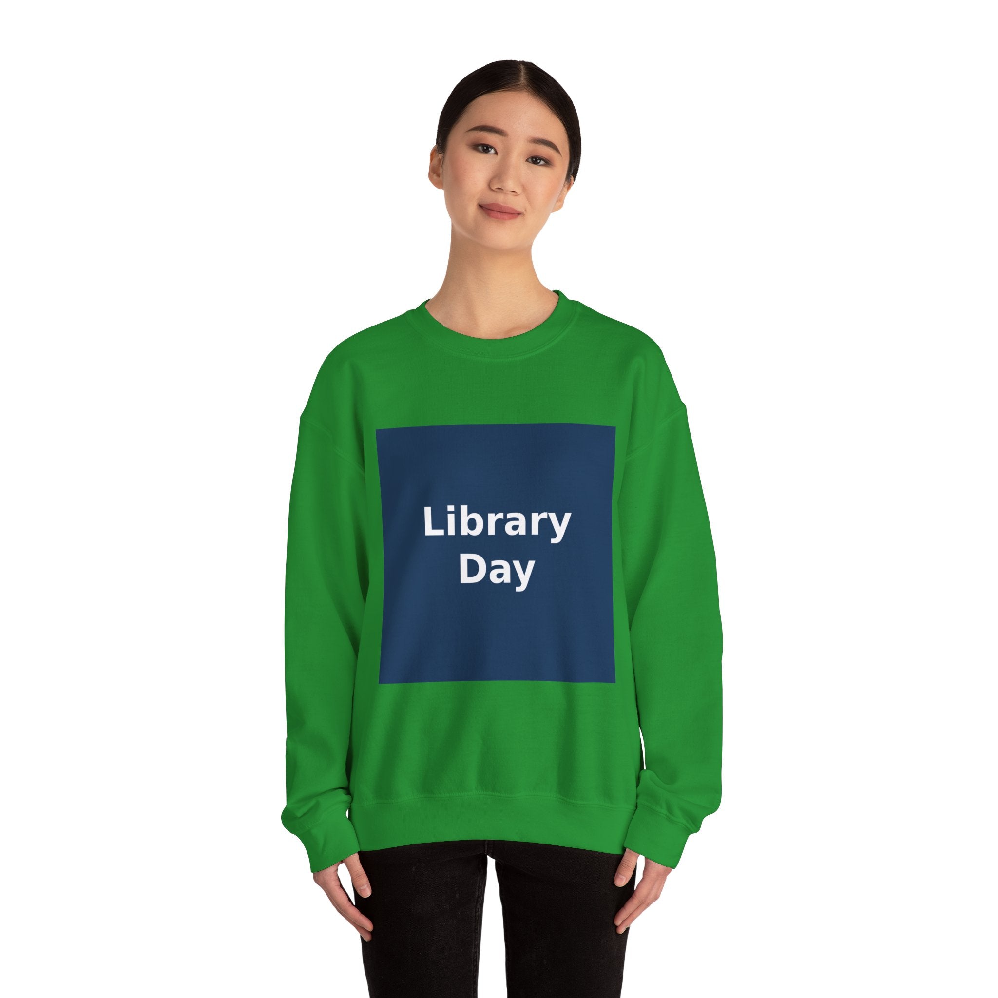 "Library Day" Black Cat Crewneck | College Girl Gift | Fashion | KayKay Classics