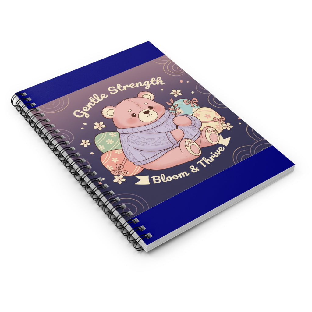 Bear Spiral Notebook – Gentle Strength Bloom Thrive