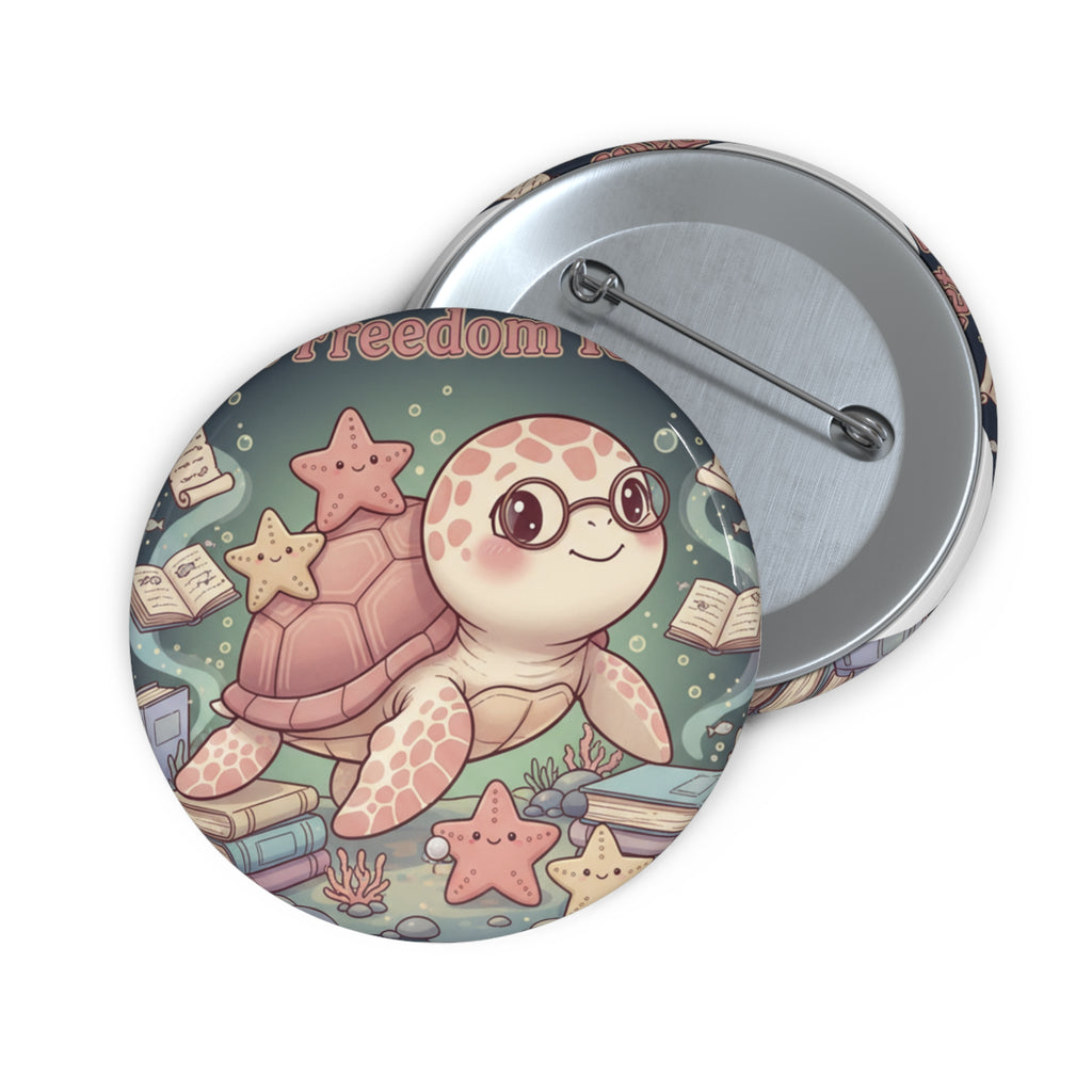 Turtle Pin Button – Let Freedom Ring