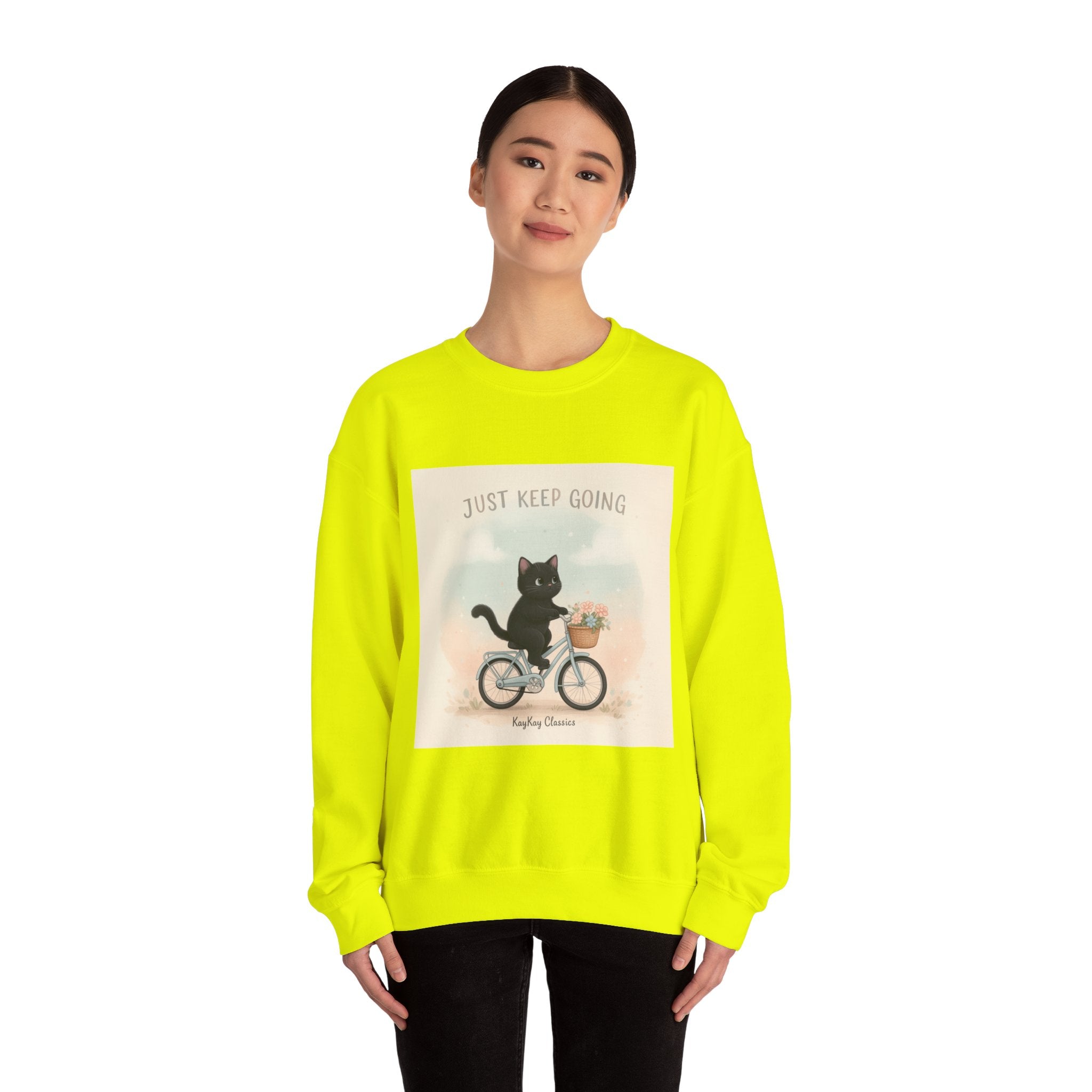 "Design" Black Cat Crewneck | College Girl Gift | Fashion | KayKay Classics