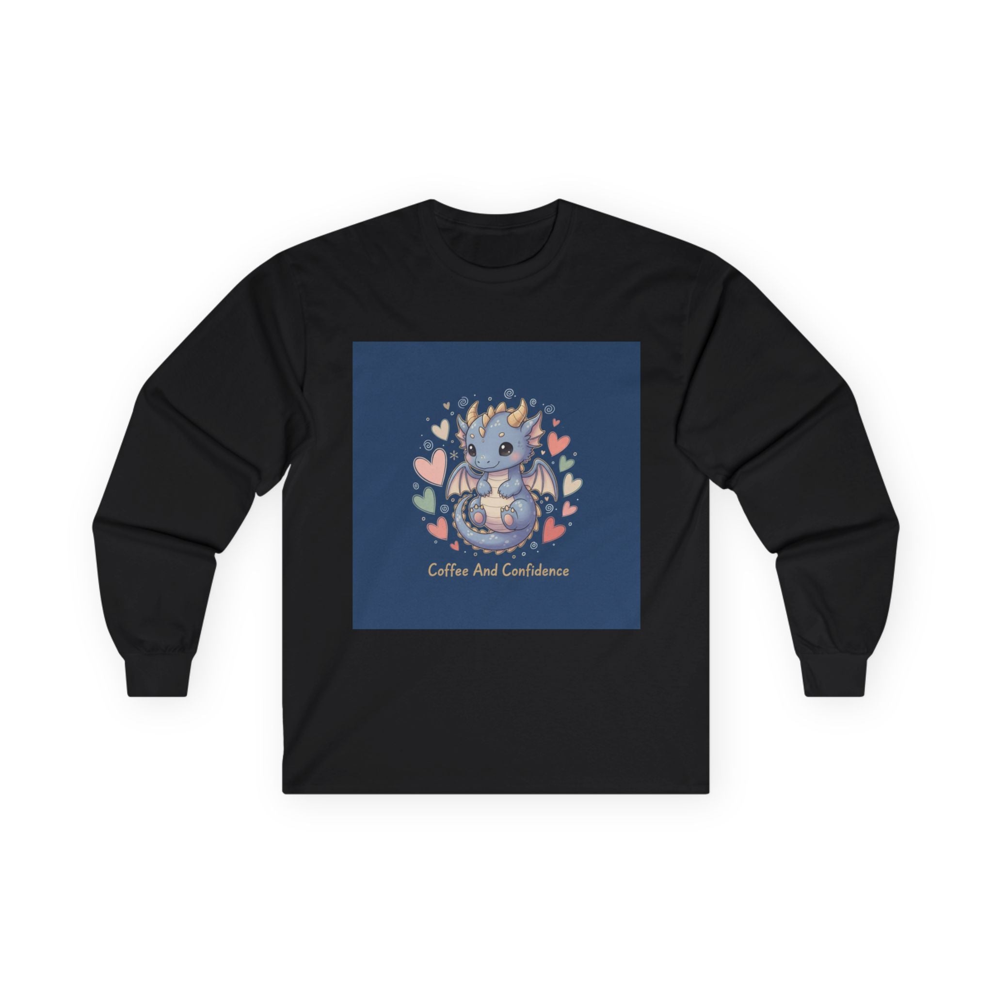 Coffee And Confidence Dragon Long Sleeve Tee