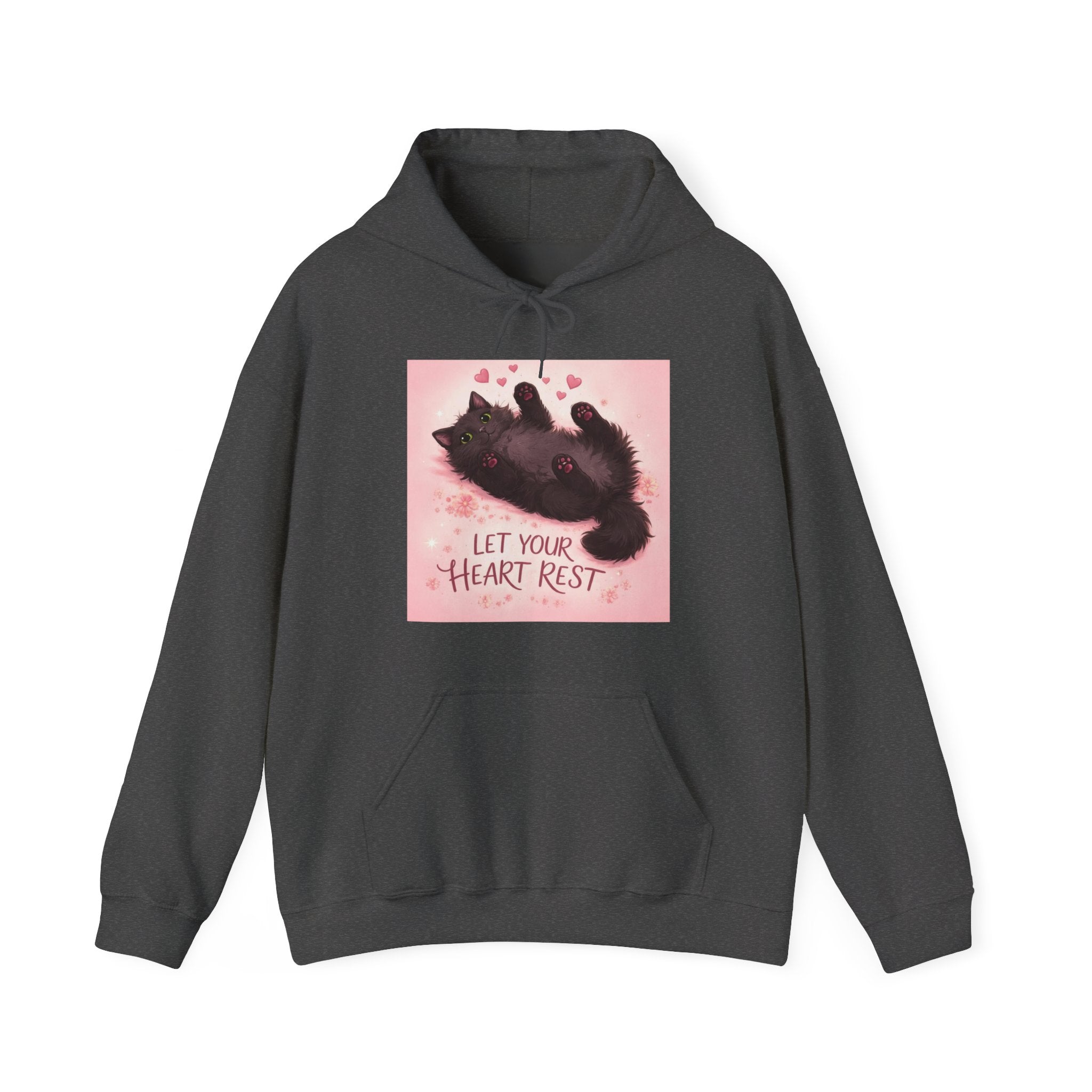 LET YOUR HEART REST Cat Hoodie